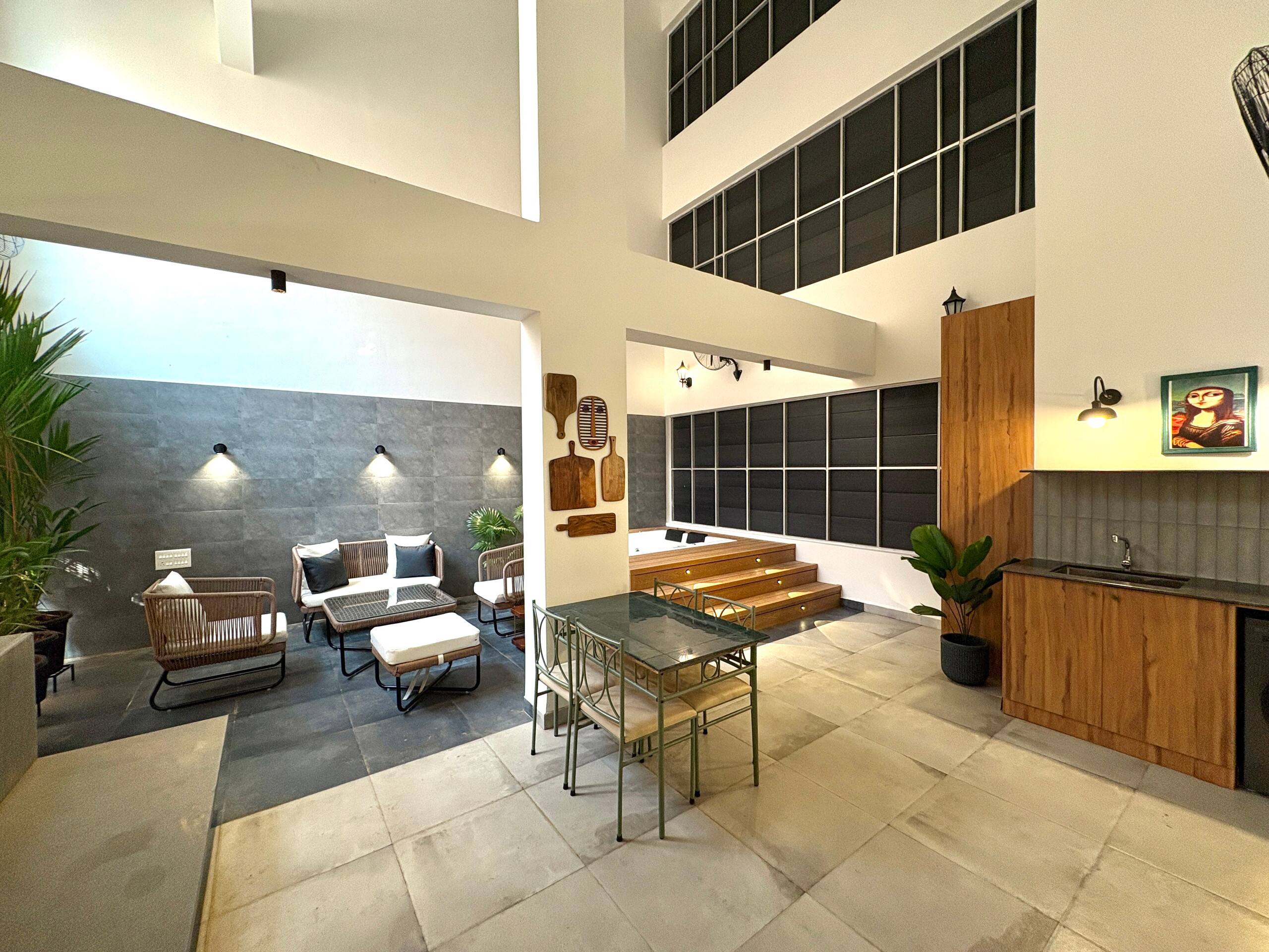 Romantic Jacuzzi 1BHK Candolim | Mirashya UG10 13