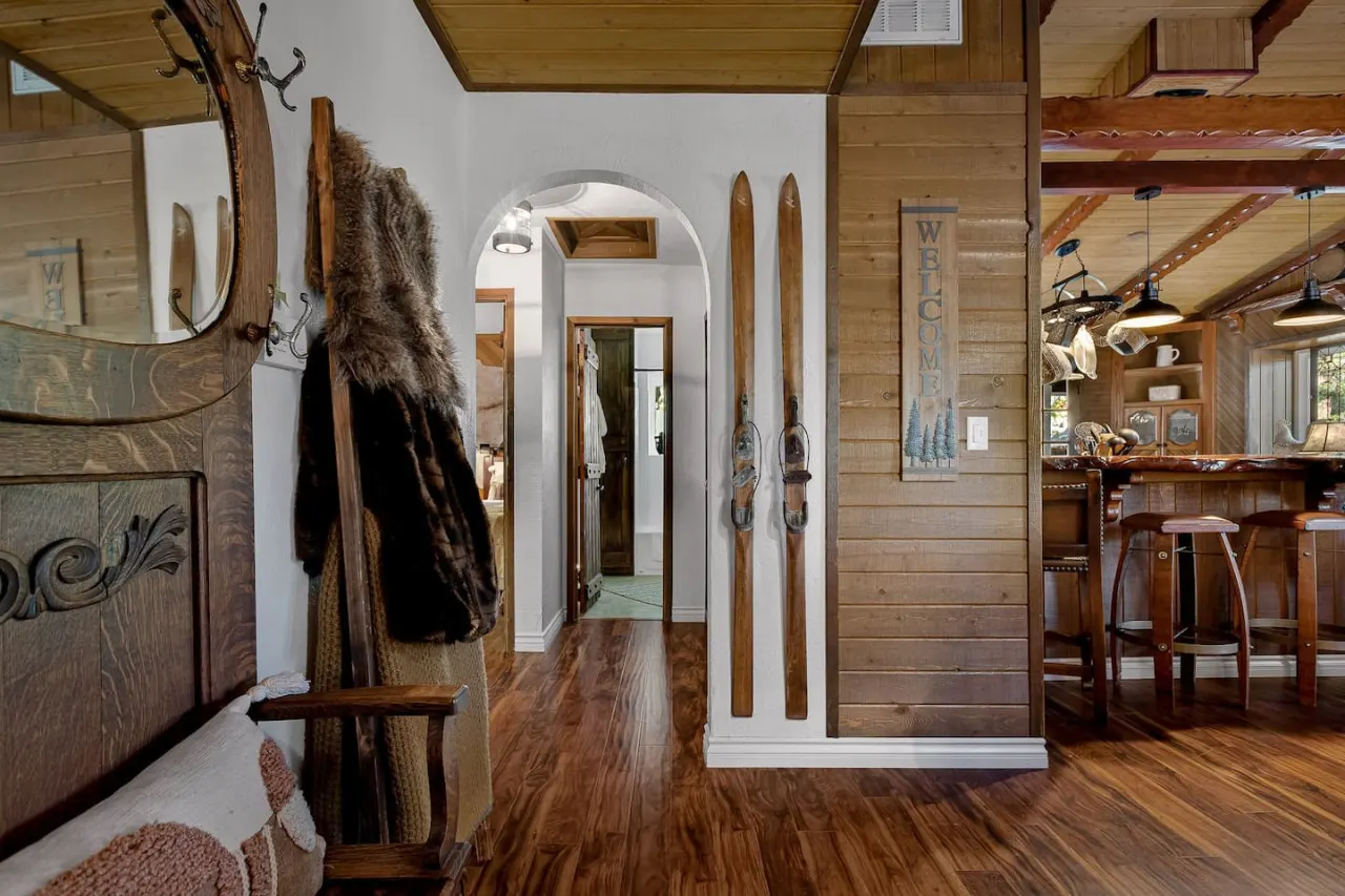 2BR Eureka Designer Cabin w Pergola & Ping Pong 16
