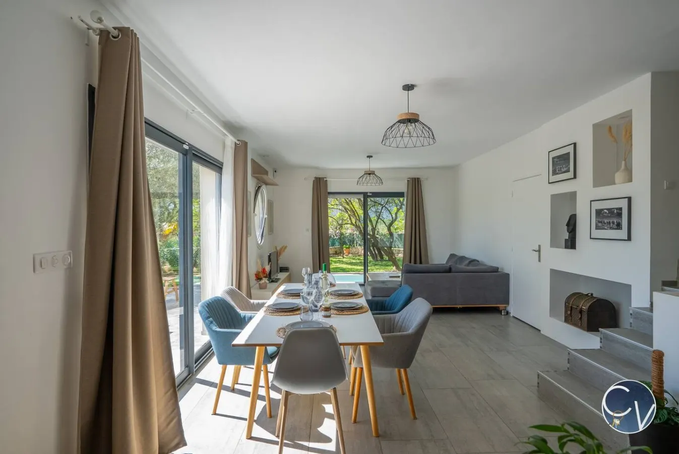 Belle maison climatisée avec piscine et jardin