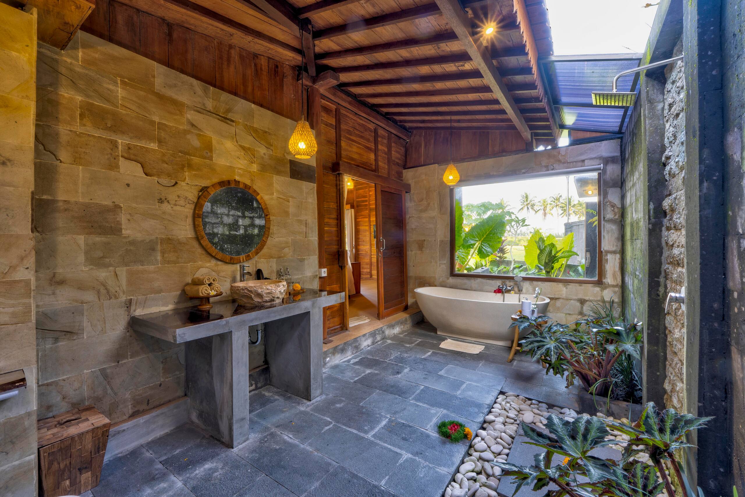 Private pool villa with rice field view near Ubud 29