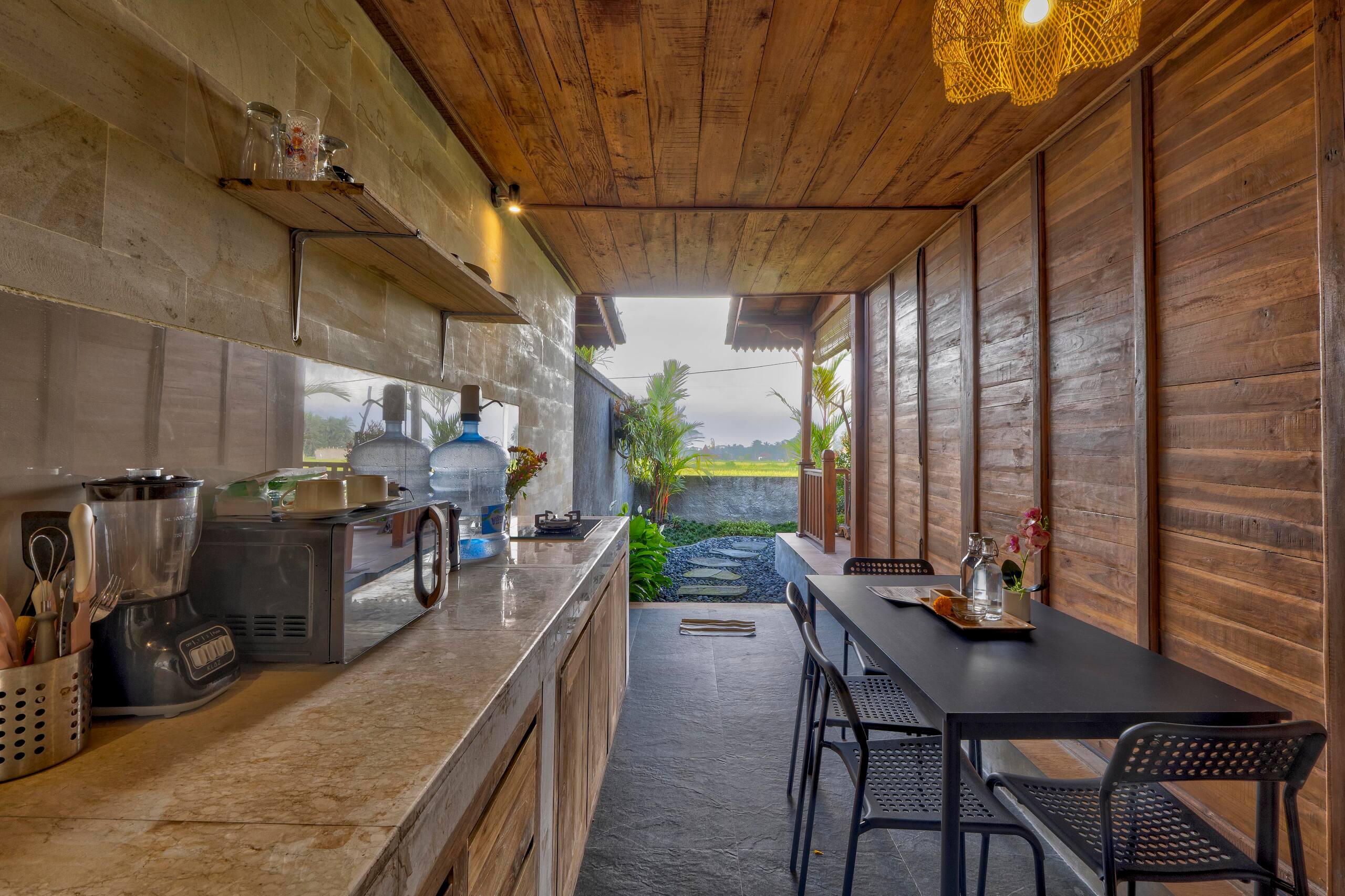 Private pool villa with rice field view near Ubud 11