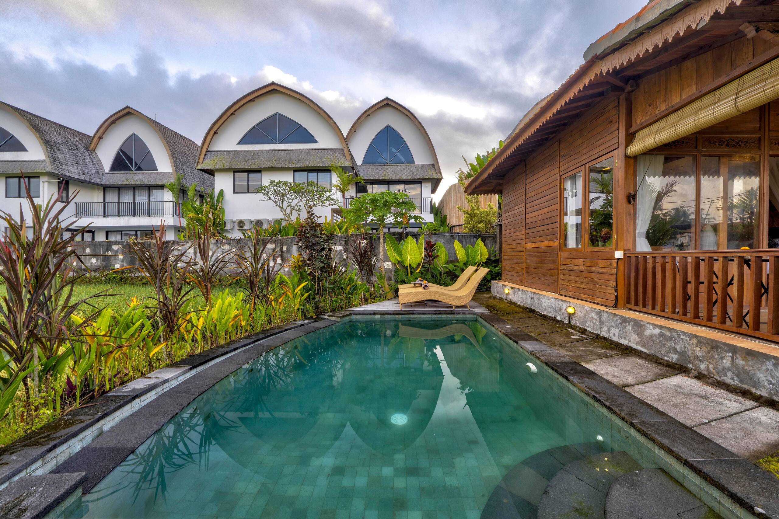 Private pool villa with rice field view near Ubud 21