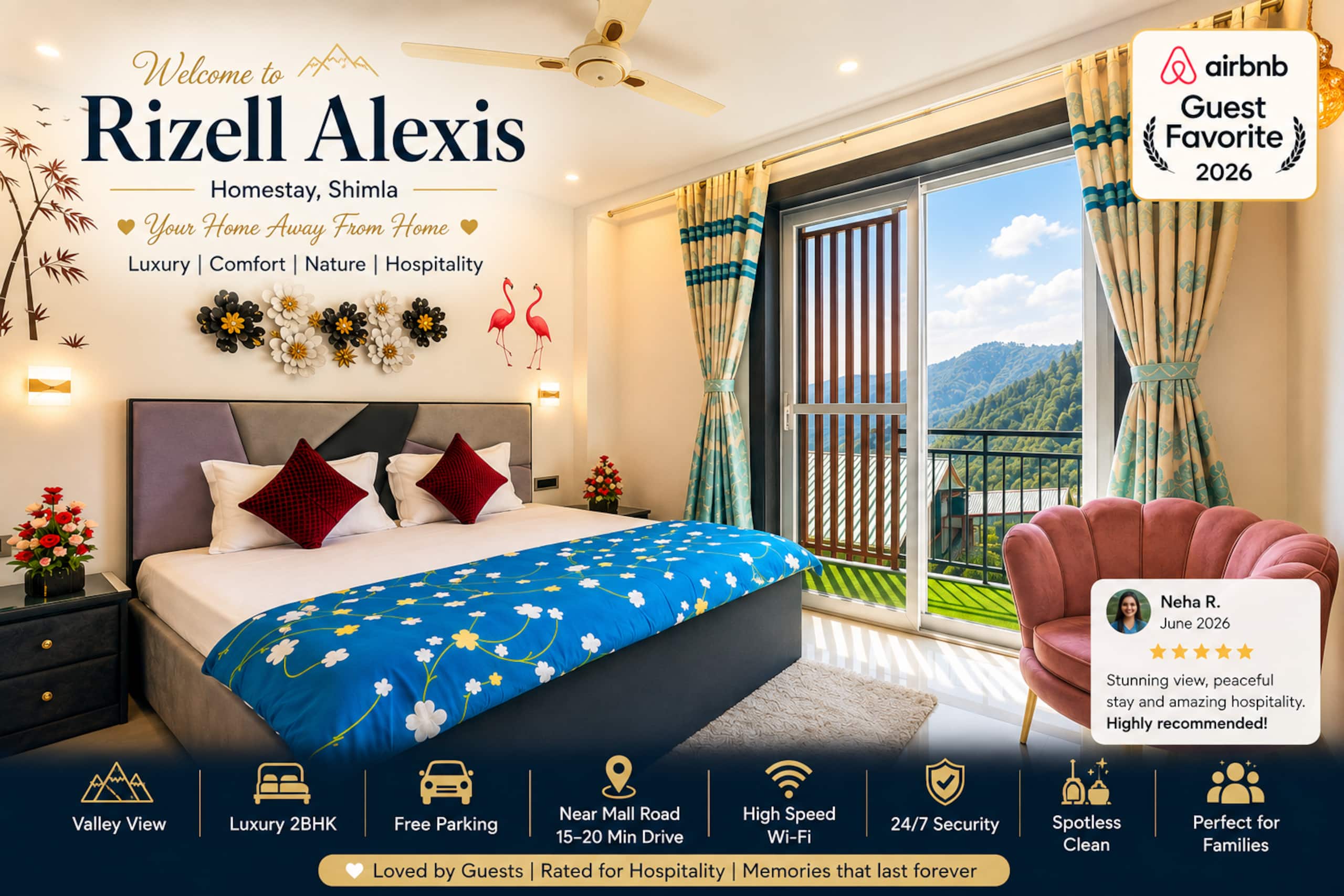 *Rizell AlexisI2BHK|Free ParkingIMall Road 15 min* 5