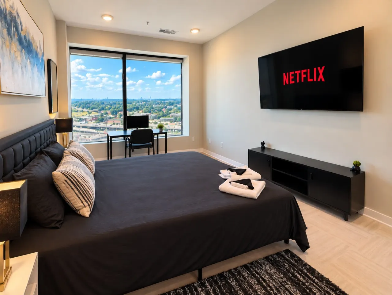 Downtown View Retreat 3BR 2 Kings 13