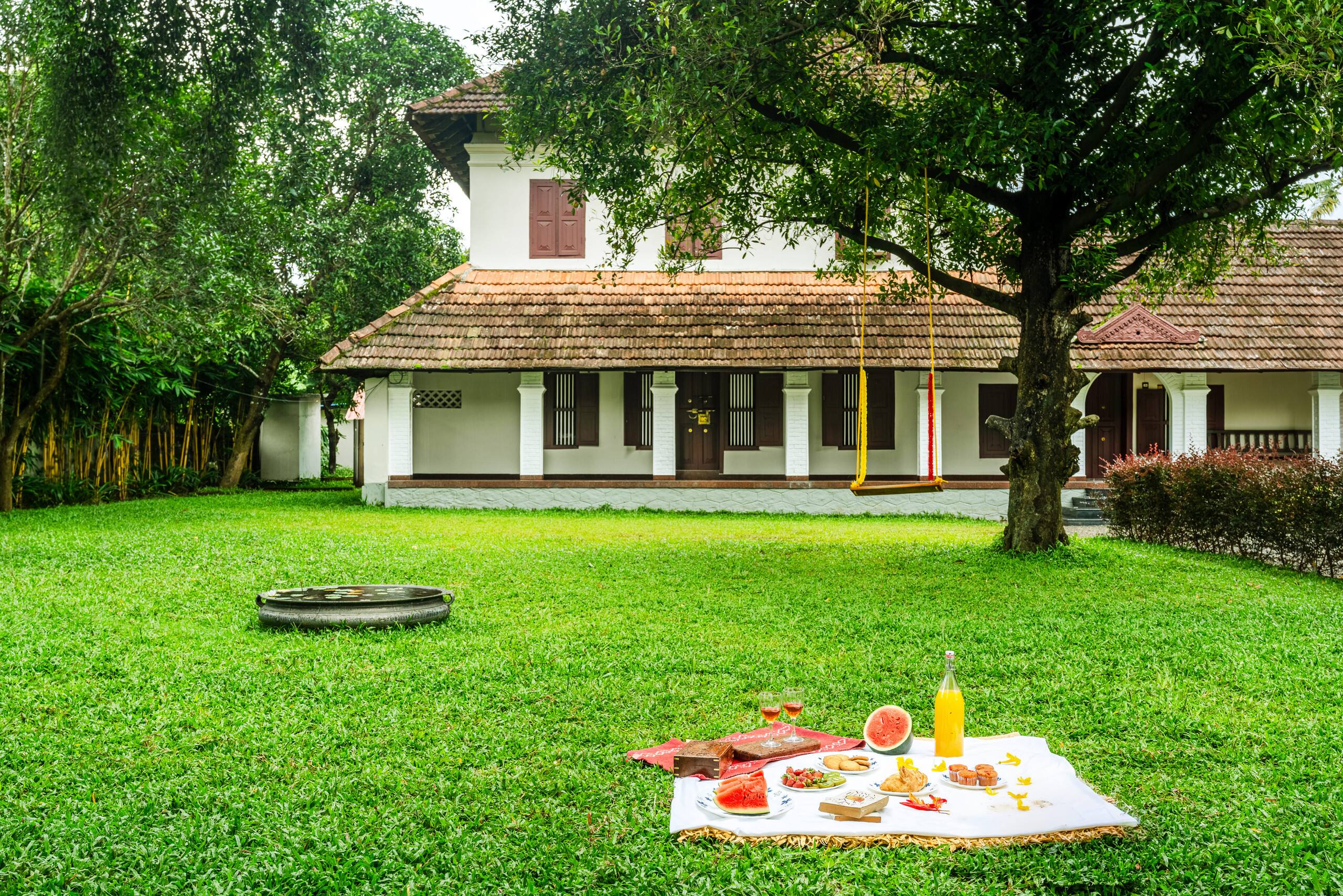 3 BHK Kerala Heritage Villa w/Courtyard & Garden