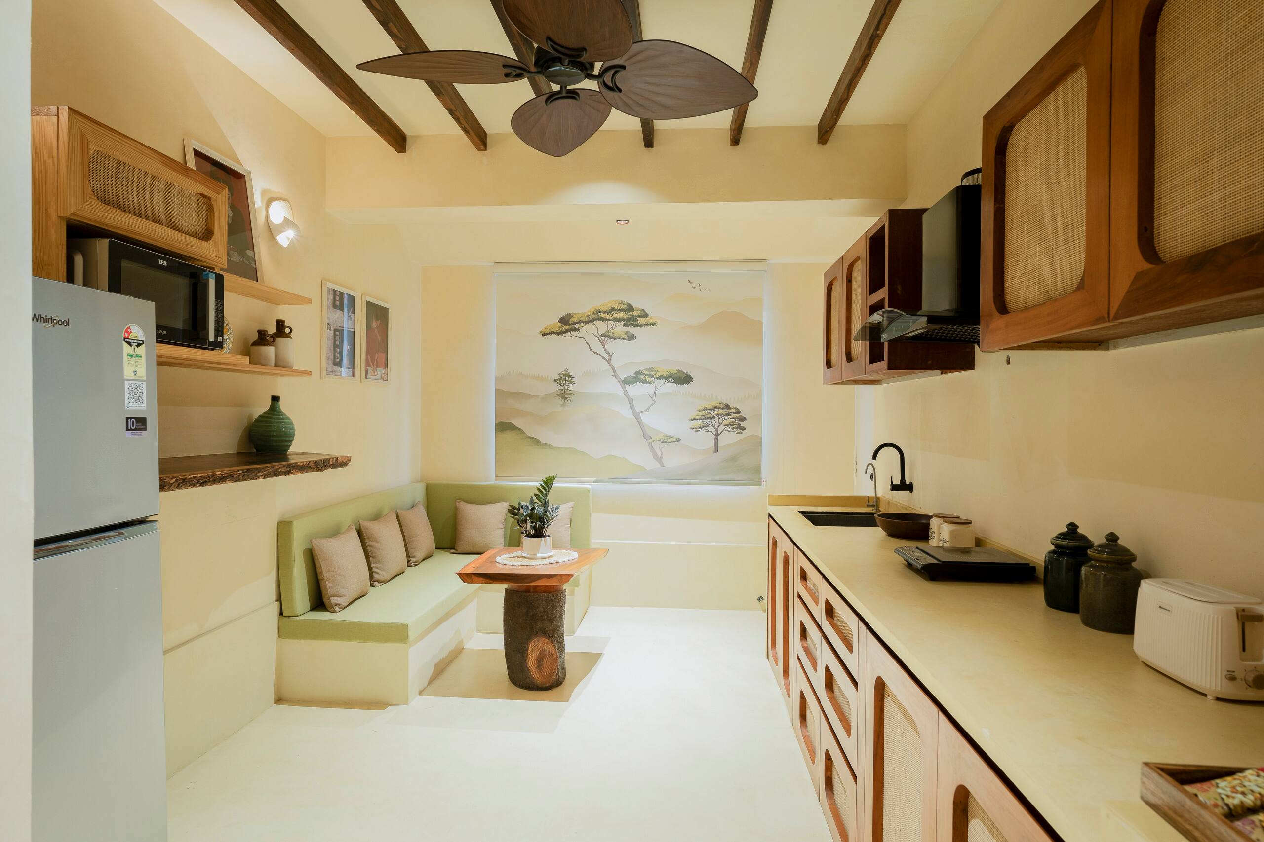 Onsen by Earthen Window | Hilltop | near Assagao 16