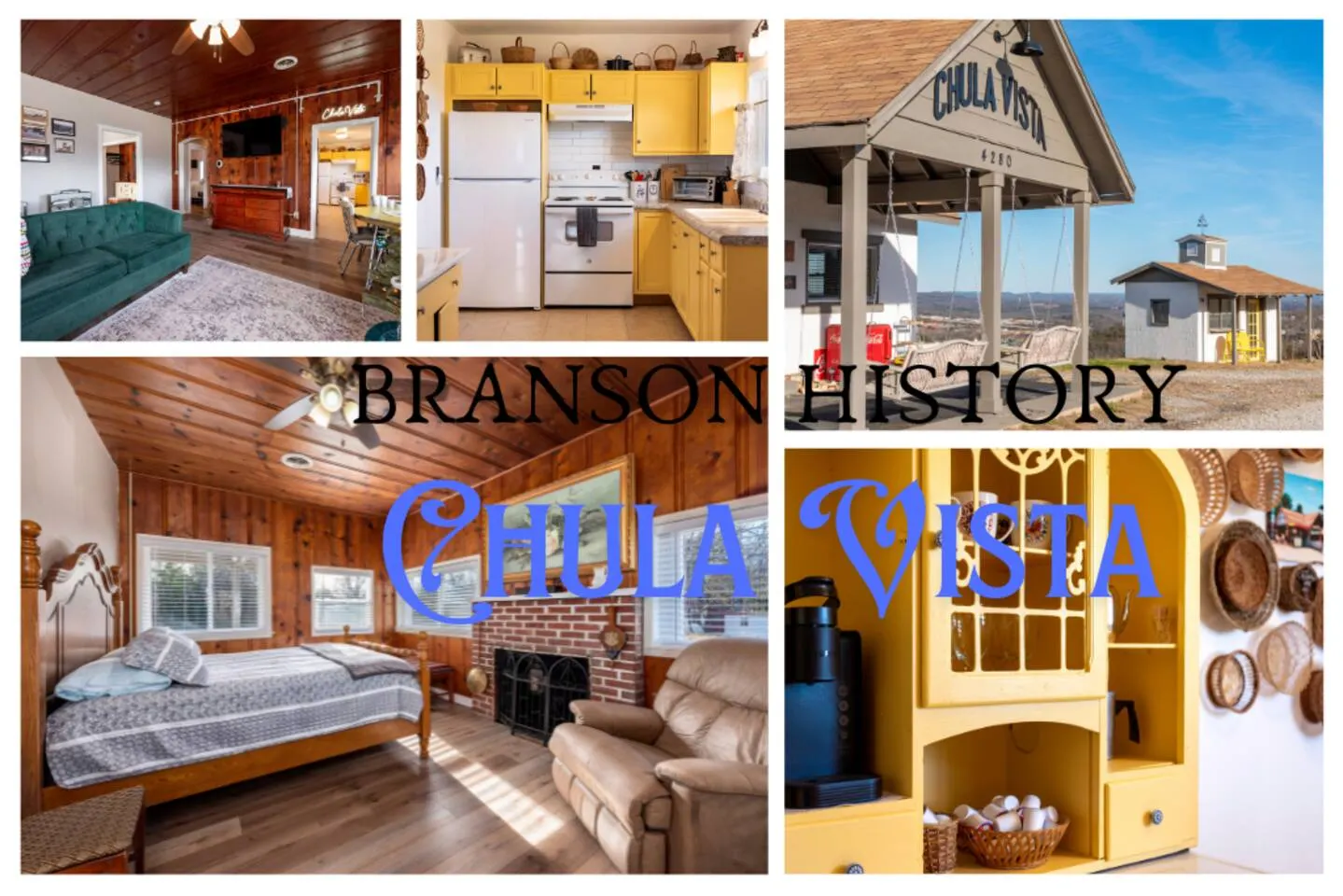 Views! Historic Branson Home, Swings, Firepit, Fun