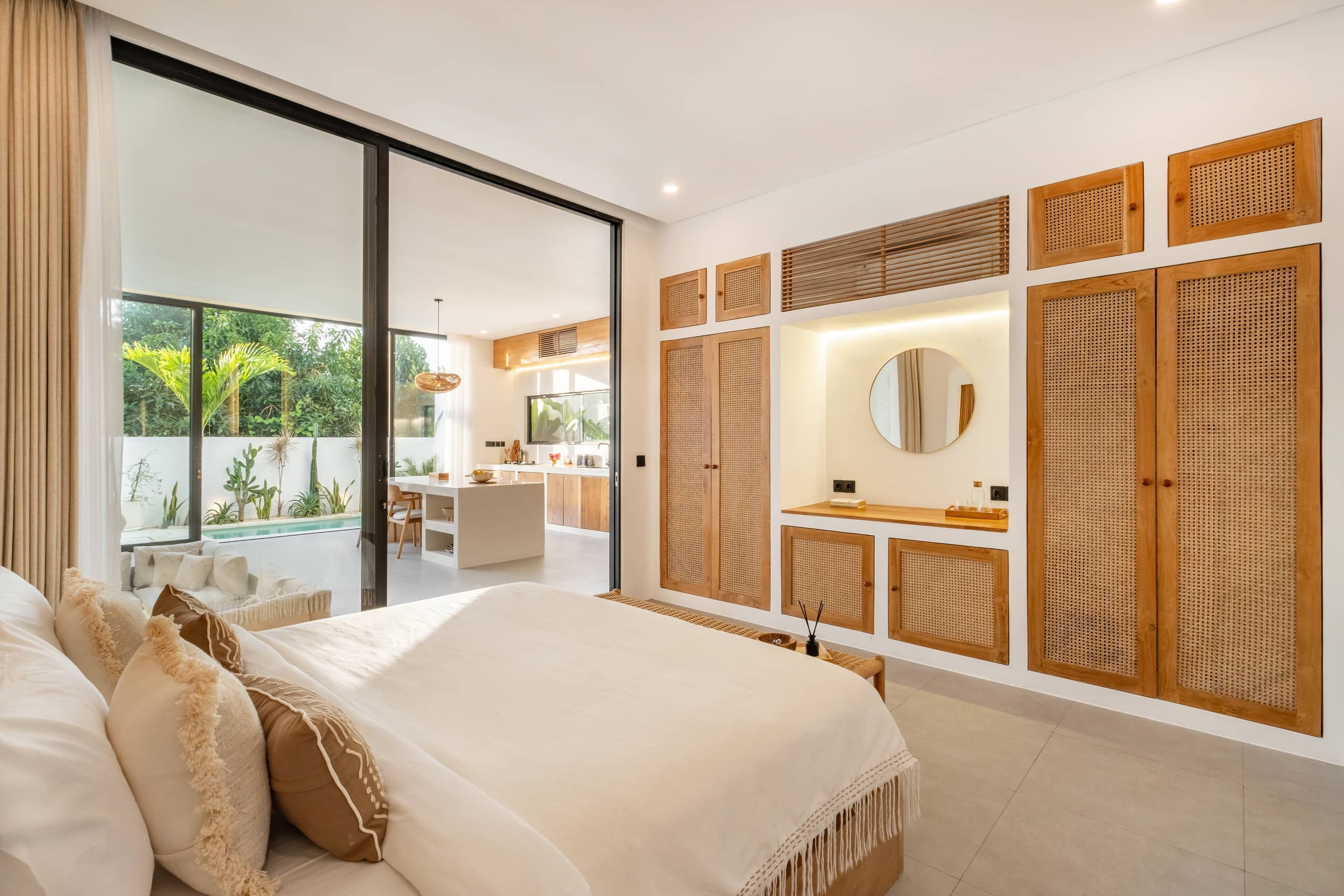 Stylish 1BR Retreat with Sunken Living Room & Pool — photo 2