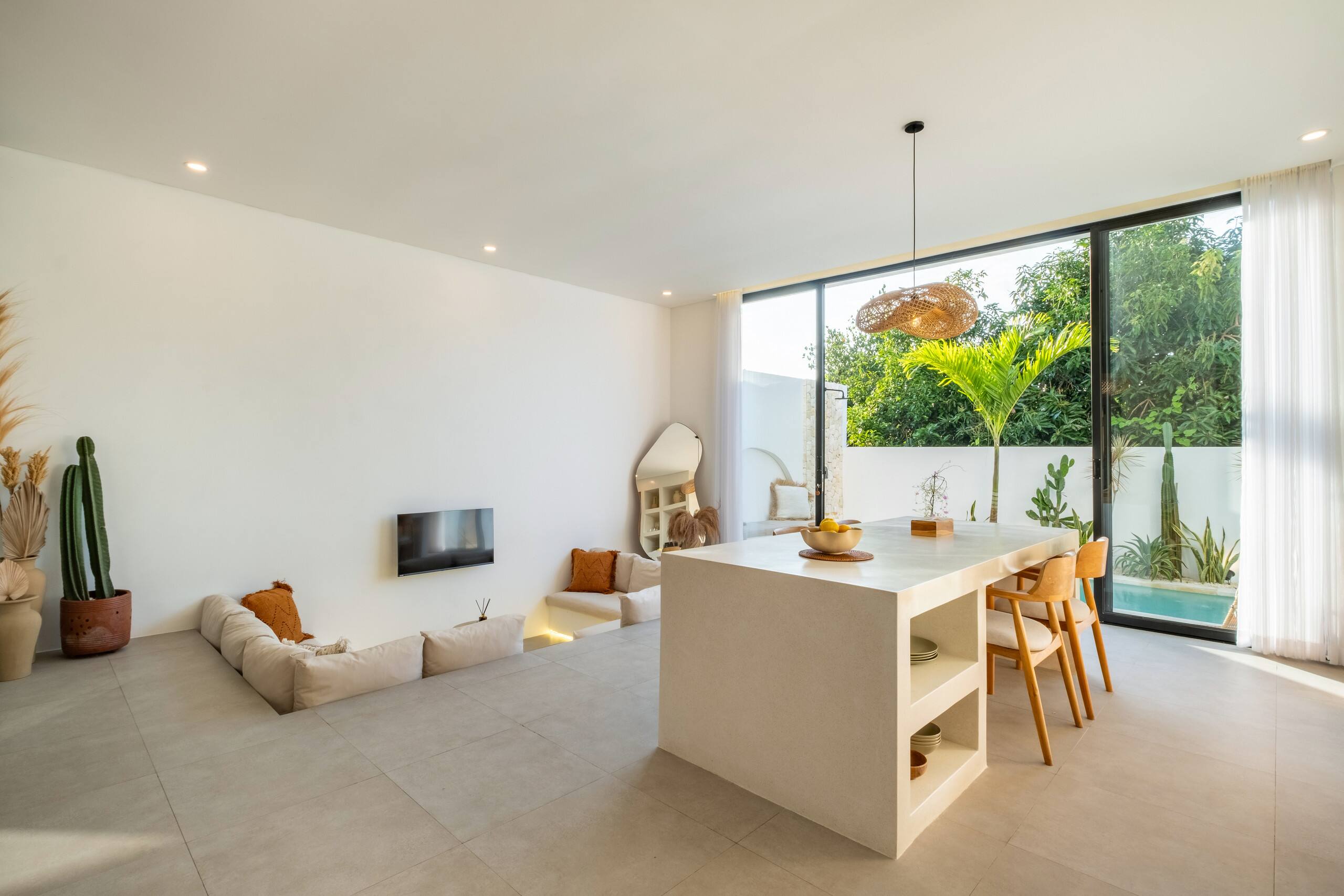 Stylish 1BR Retreat with Sunken Living Room & Pool 16