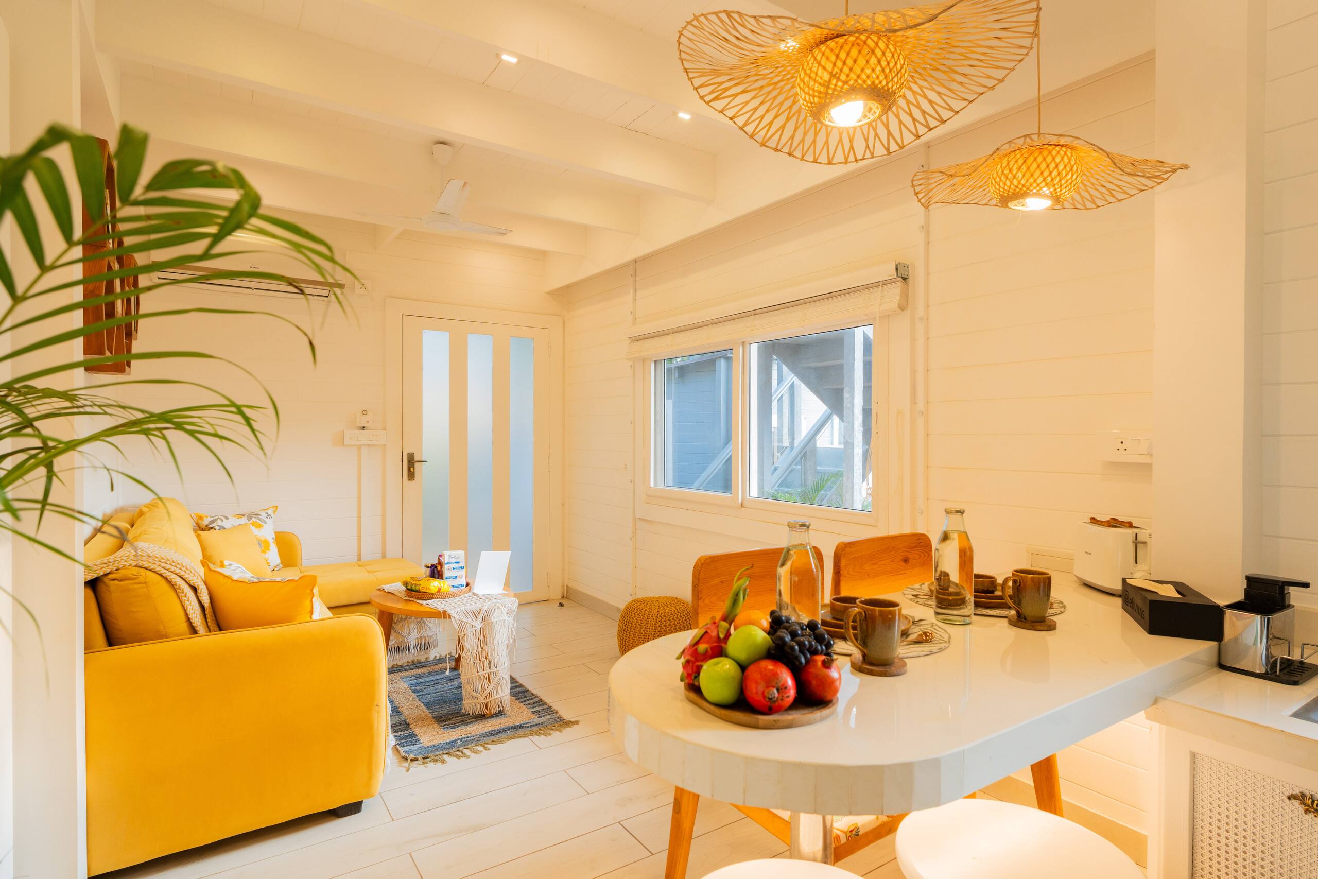 1-BHK Beachside Cottage with Boho Interiors 10