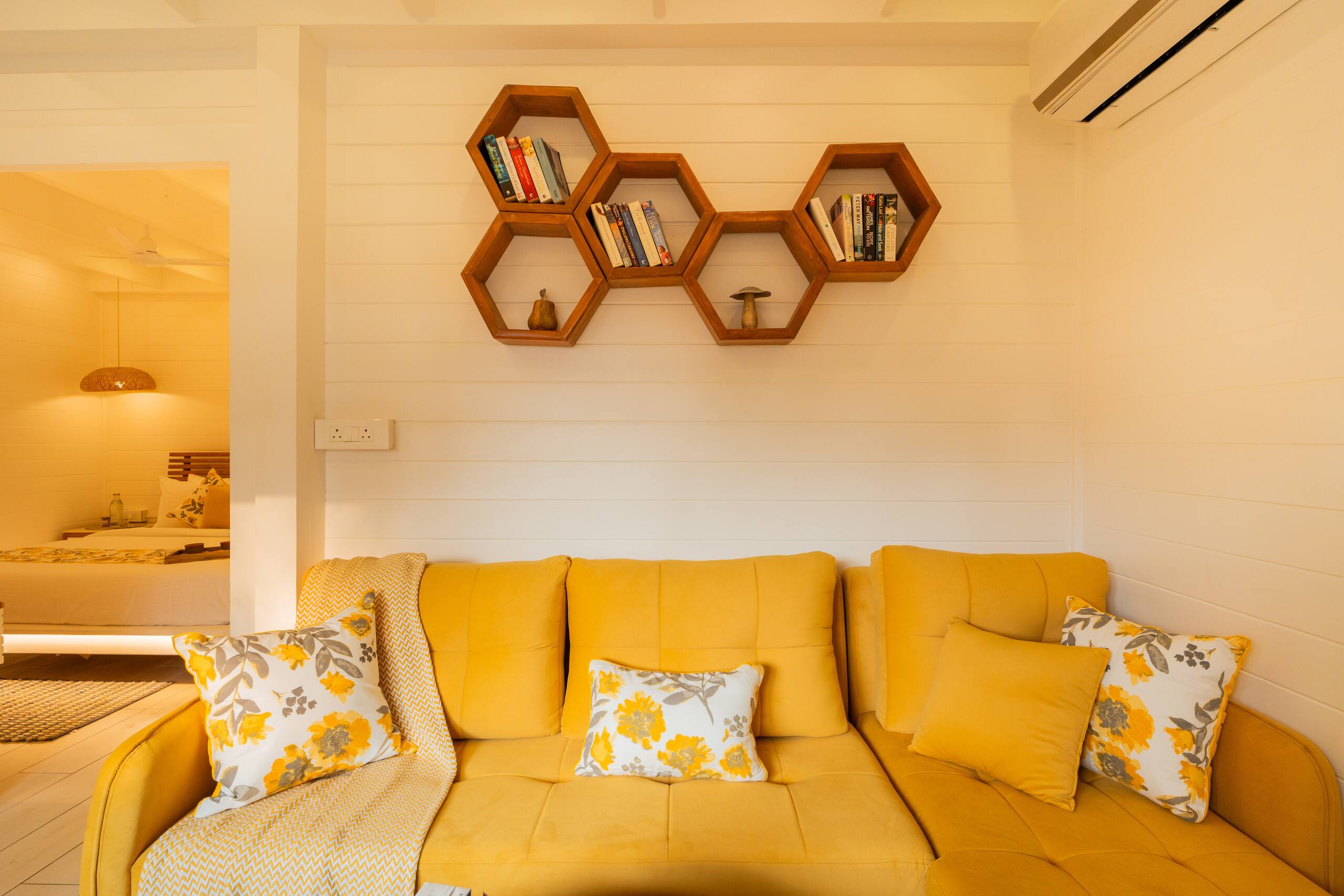 1-BHK Beachside Cottage with Boho Interiors 14