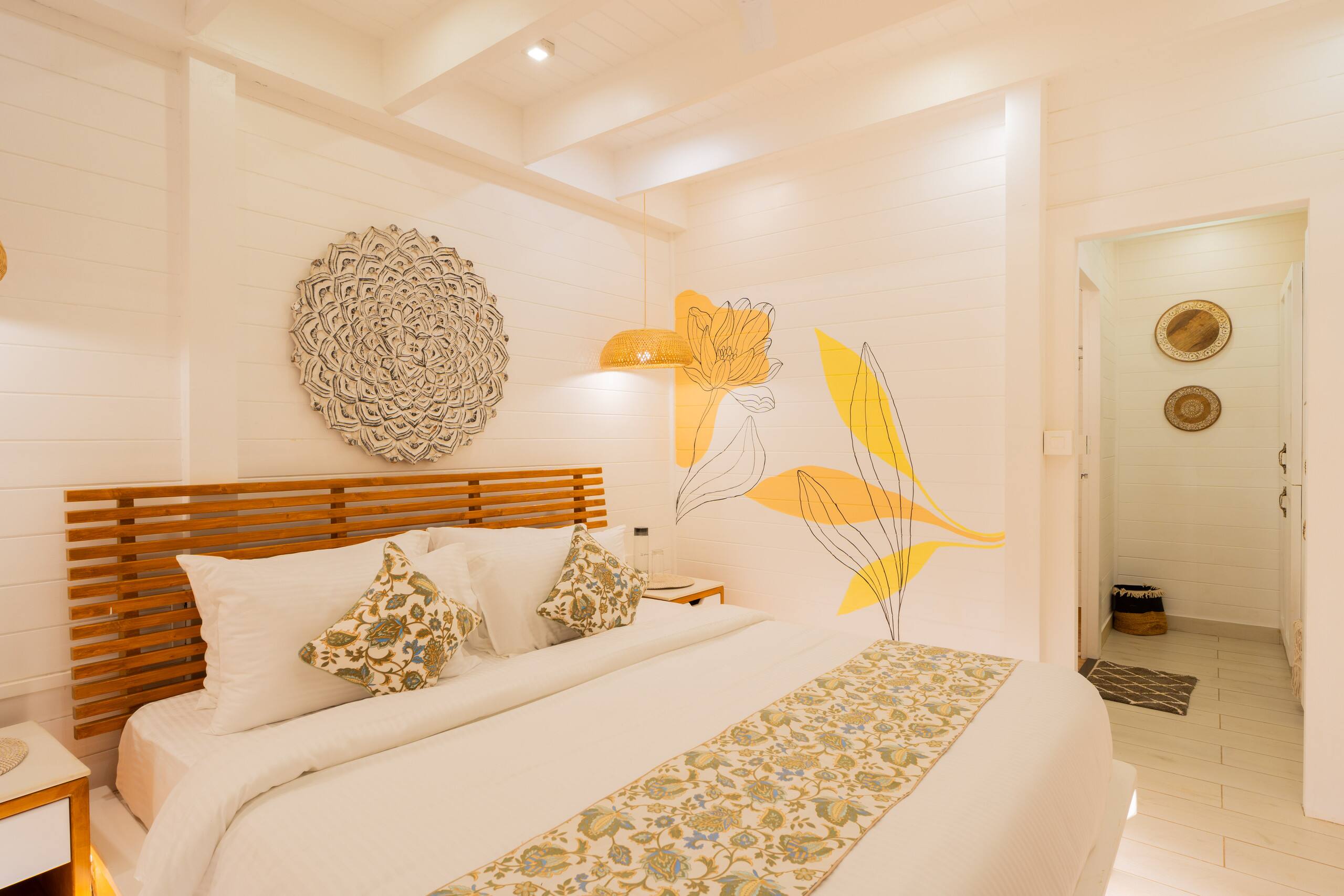 1-BHK Beachside Cottage with Boho Interiors 26