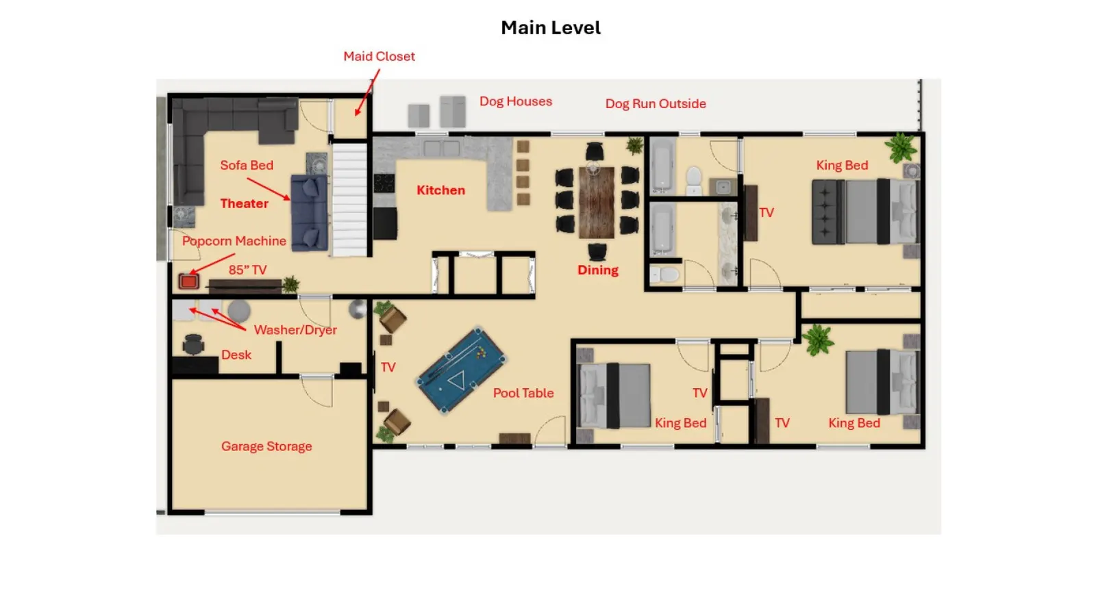 Hot Tub, Pool Table, Swing Sets, Theater, Kayaks 6