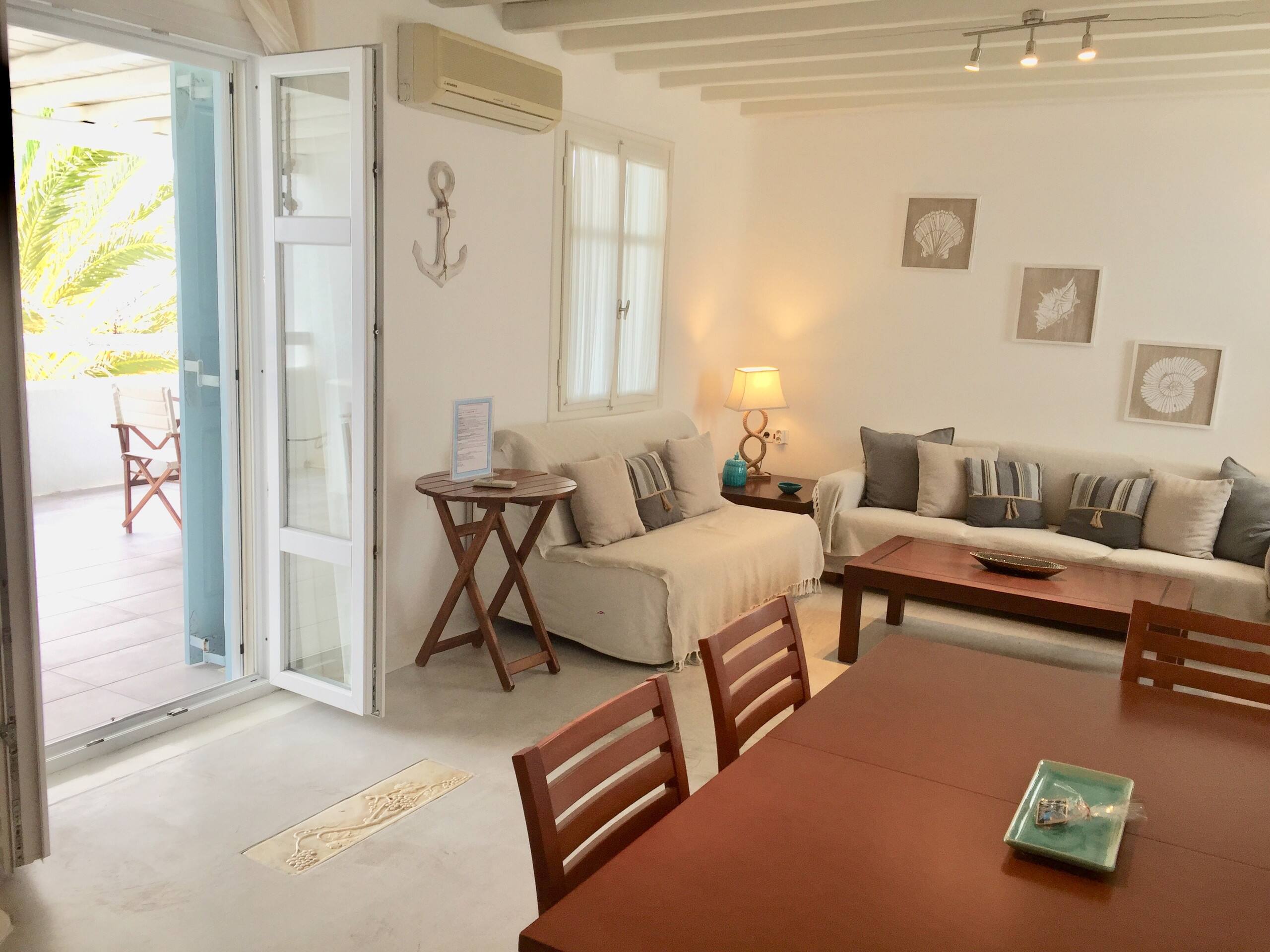 Anthos House steps from Ornos Beach 8