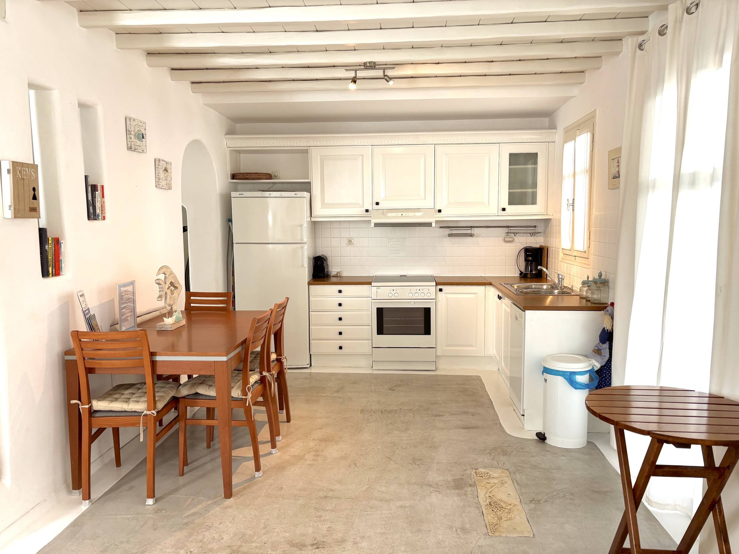 Anthos House steps from Ornos Beach 13