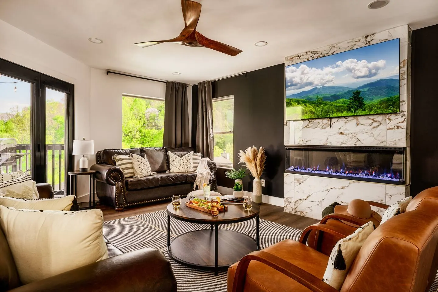 Unbeatable Smoky View Jacuzzi Gameroom Firepits 7