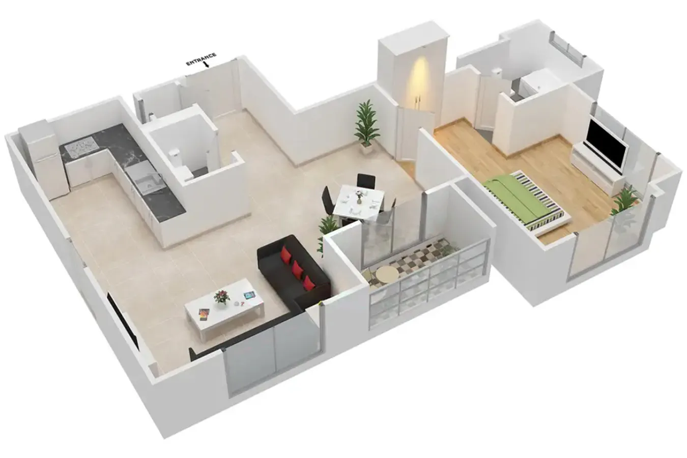 LUX The JBR Marina View Suite 2 19