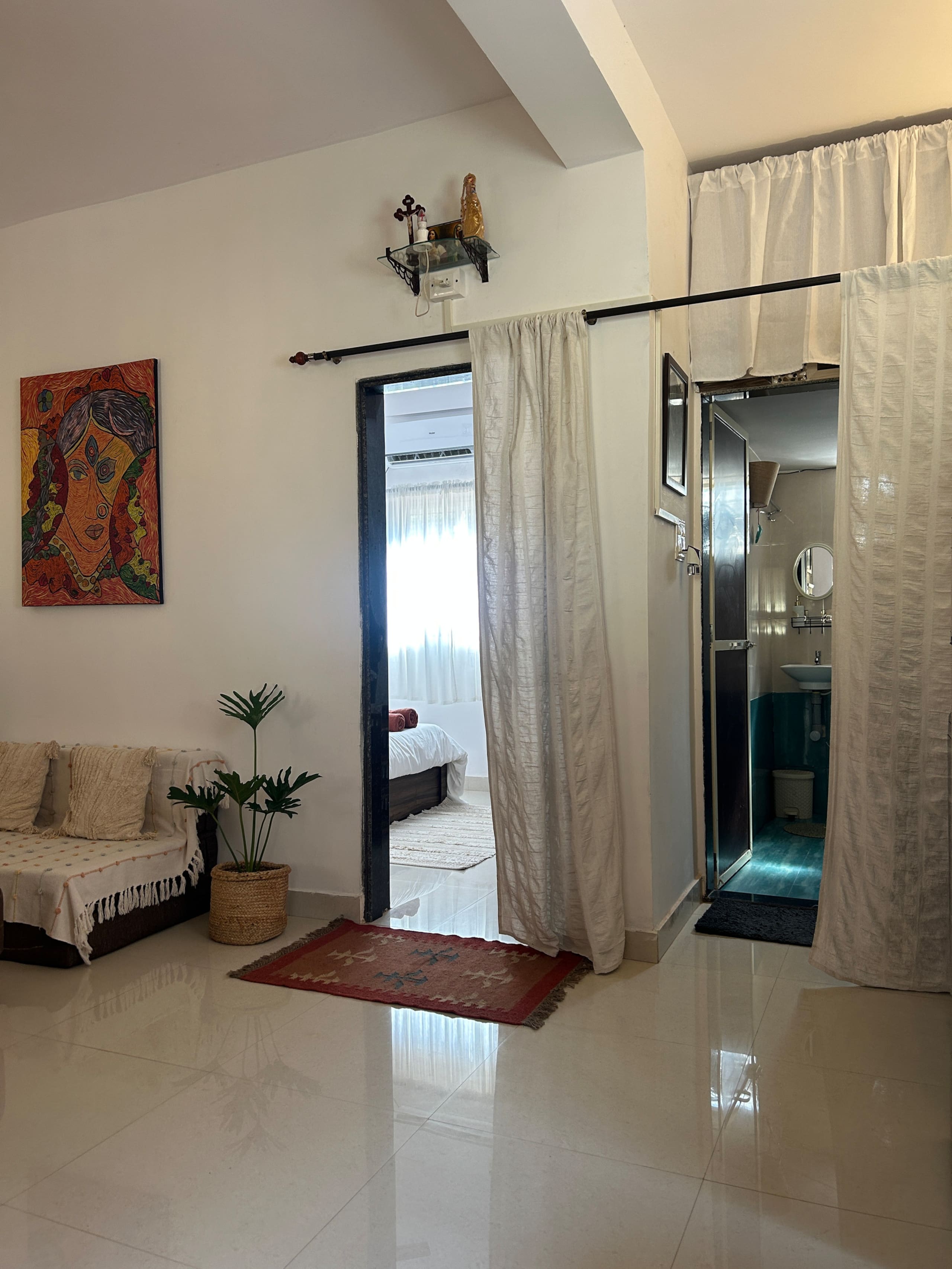 Casa Melosa/1BHK villa/3 min walk to Ashwem beach 13