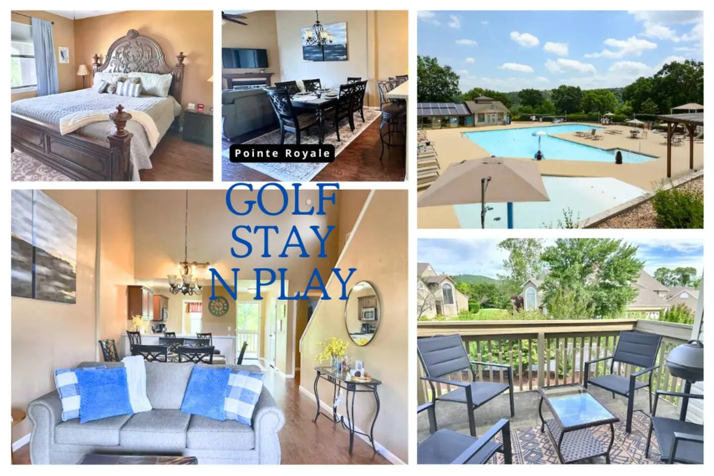 3 King Suites! Indoor Pool/Hot Tub/Golf and Lake! 1
