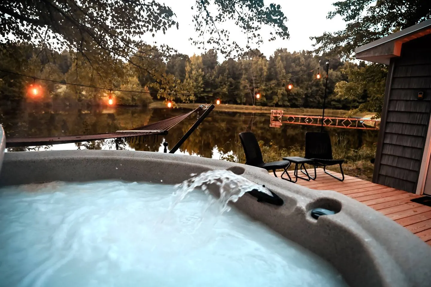 25-Acre Oxford Retreat Waterfront Cabin + Hot Tub 16