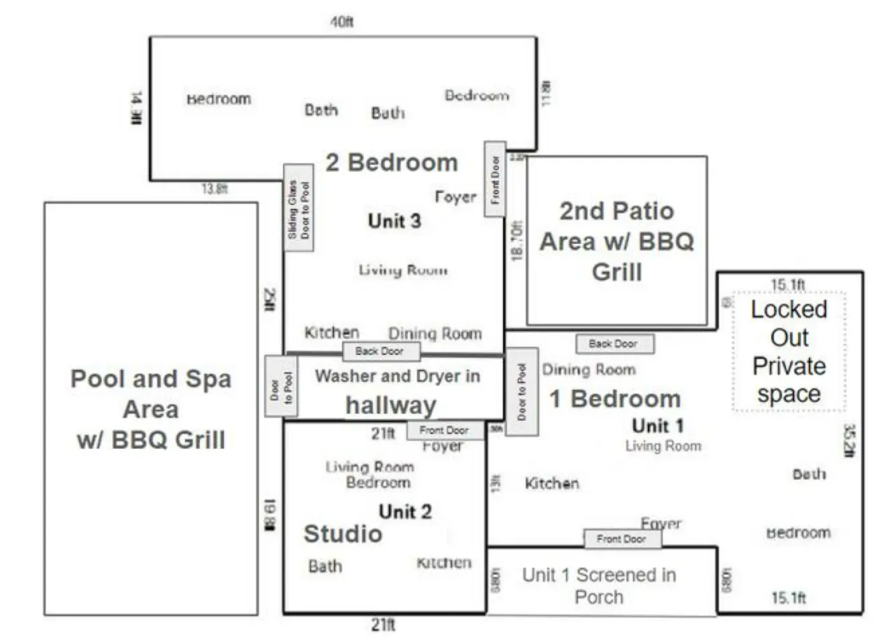Fun-tastic Oasis! Condo 3 Units Heated Pool & Spa 2