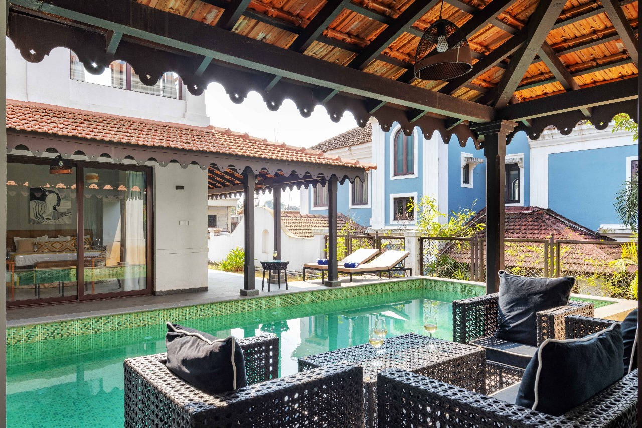 Aura Stays L8/3Bhk/Pvt Pool/5mins to Vagator Beach 11