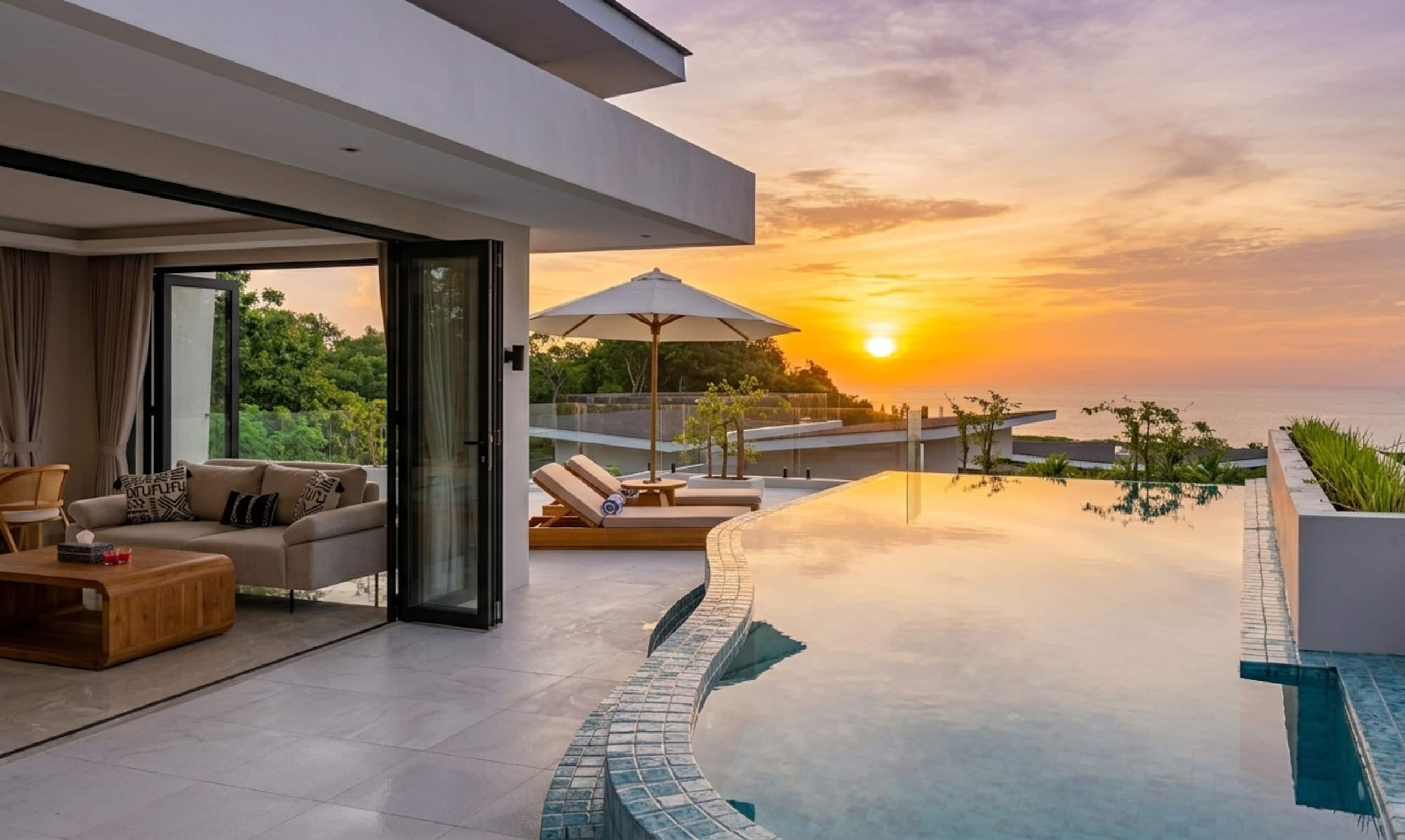 Zen Hillside Aquamarine 3BR Oceanview Private Pool