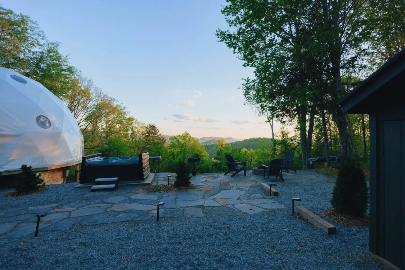 Asheville Luxury Glamping Dome Mtn View, Hot Tub 7
