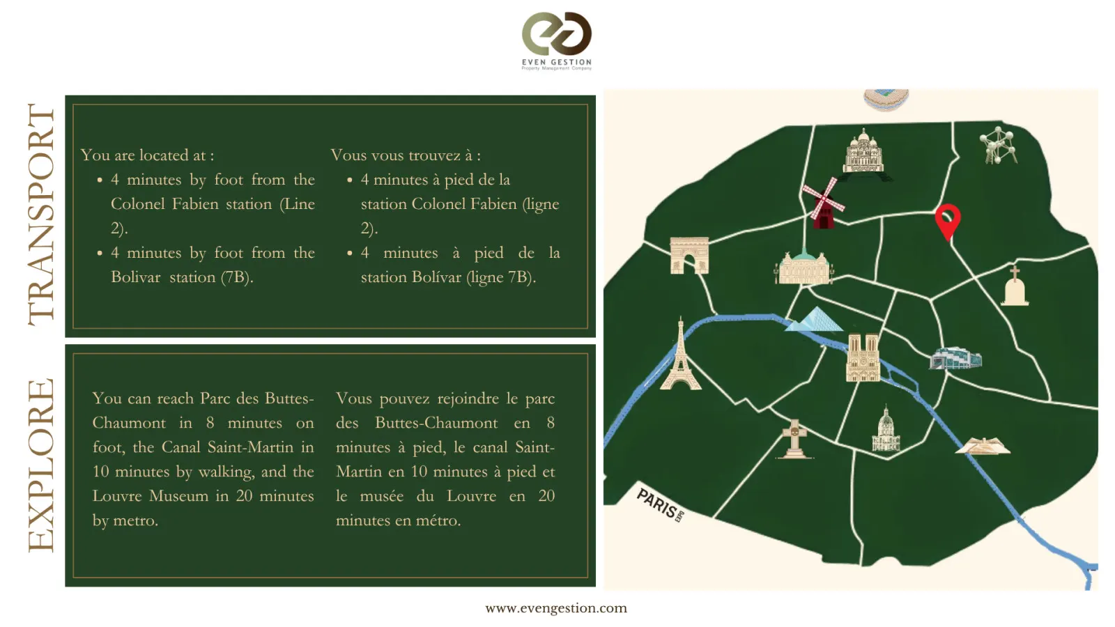 Apartment#4People#1Bedroom#Buttes-Chaumont#Paris19 18