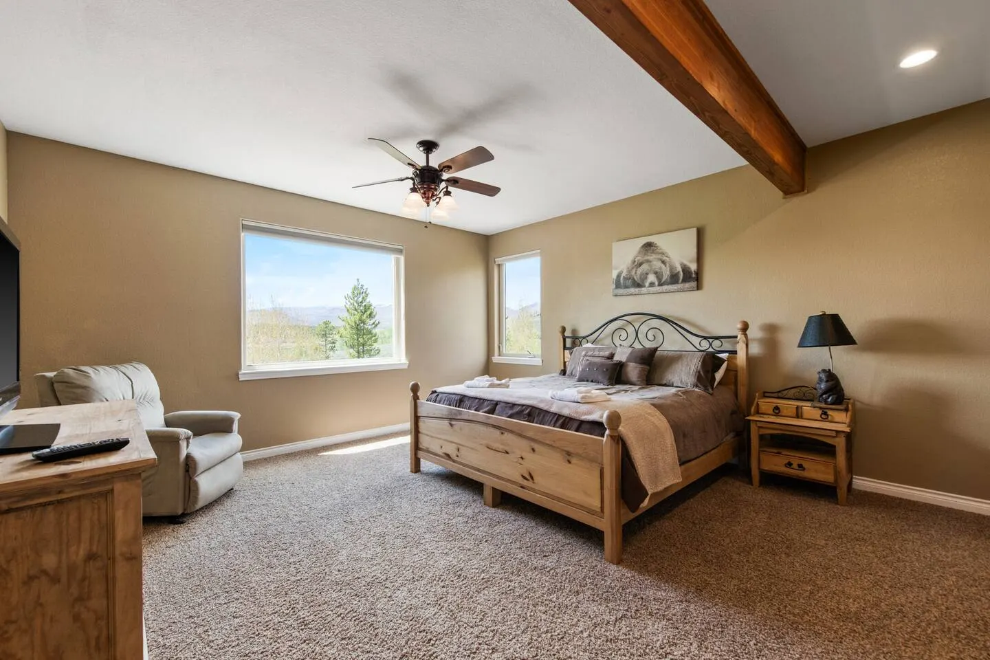 Private 5-Acre Winter Retreat Fireplace 10