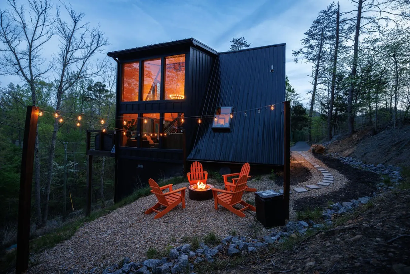 Romantic Smoky Mtn A Frame Hot Tub Views Fire Pit 4