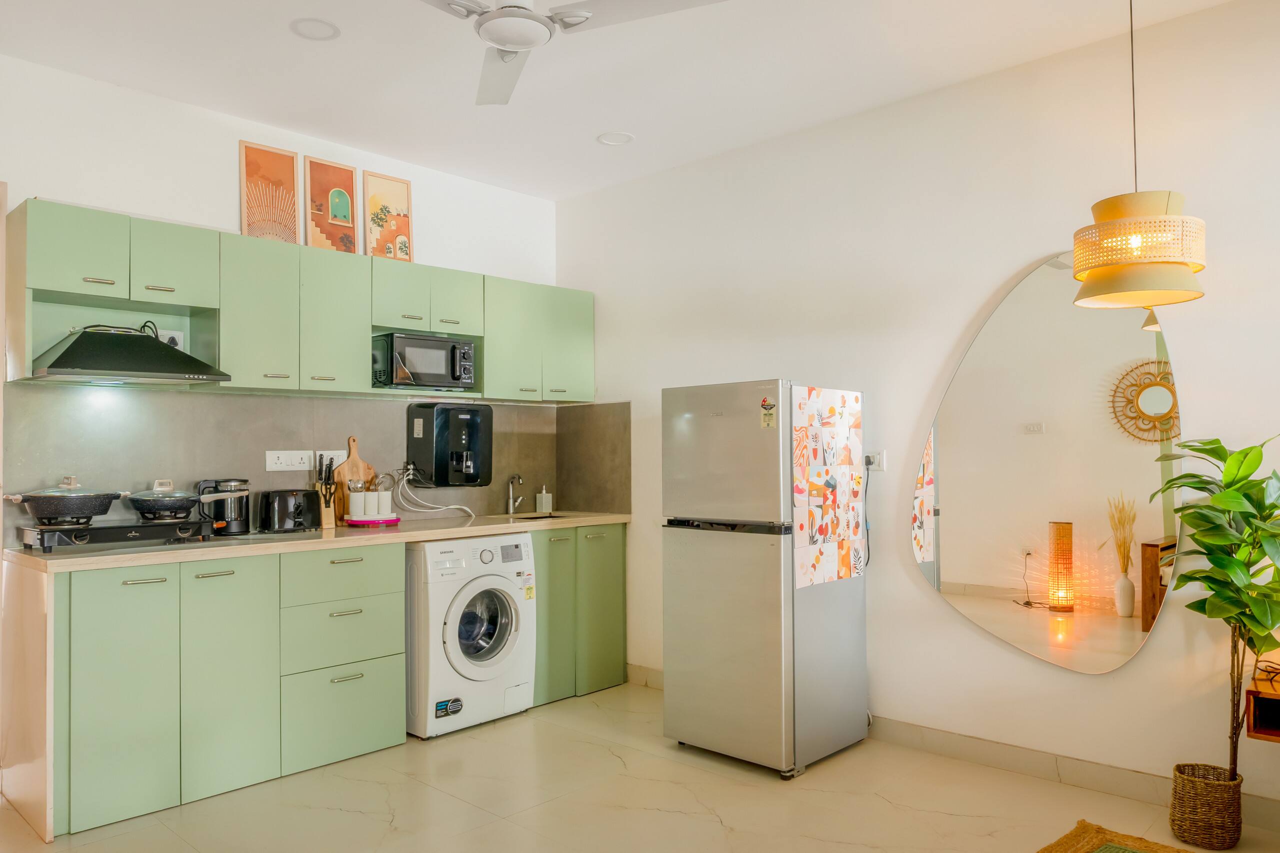 Artsy 1BR in Siolim|Pool, Balcony, Parking, Garden 14