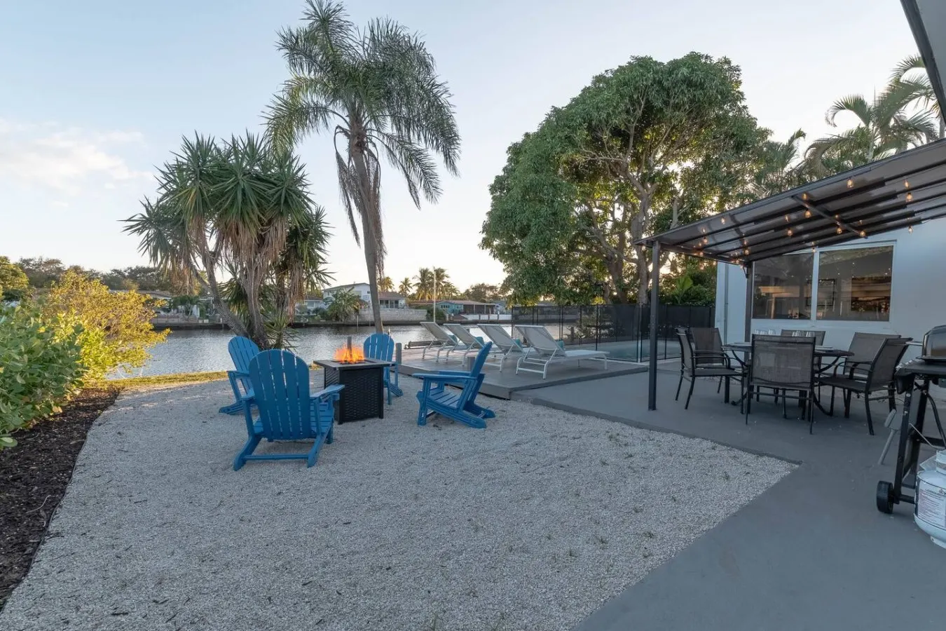 Waterfront Family Getaway with Pool BBQ FirePit 12