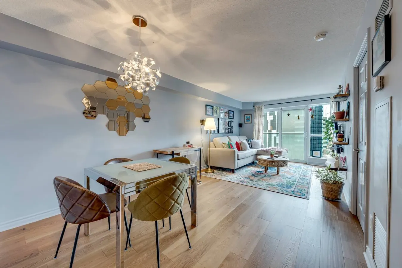 Stylish 1BR Condo Large Home Office City Views 19