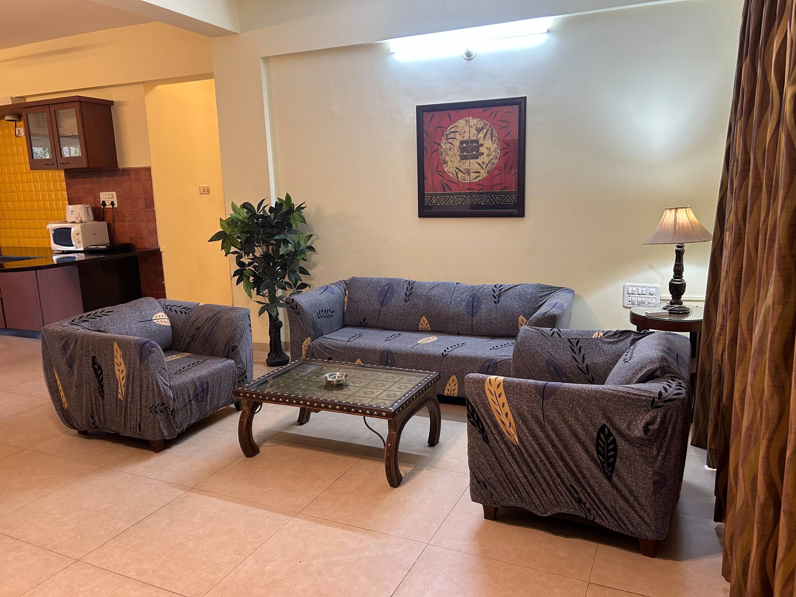 2BHK Apartment Pool facing Apt by Laze Around Us 13