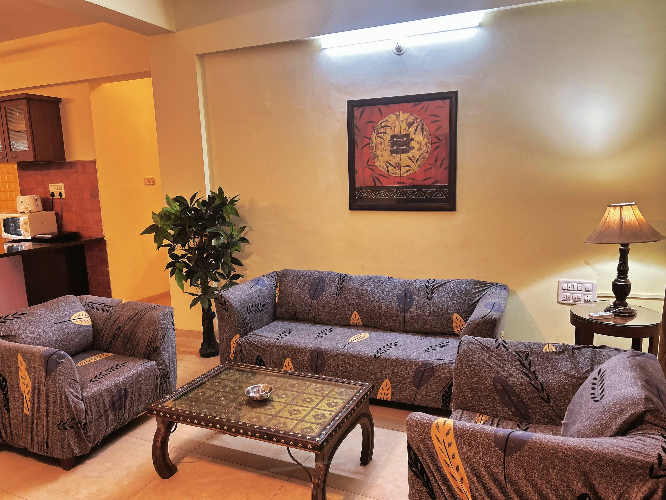 2BHK Apartment Pool facing Apt by Laze Around Us 12