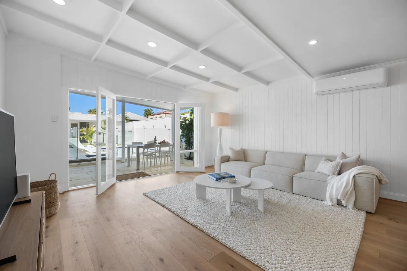 Parkside Pool Retreat—Coastal Chic Escape