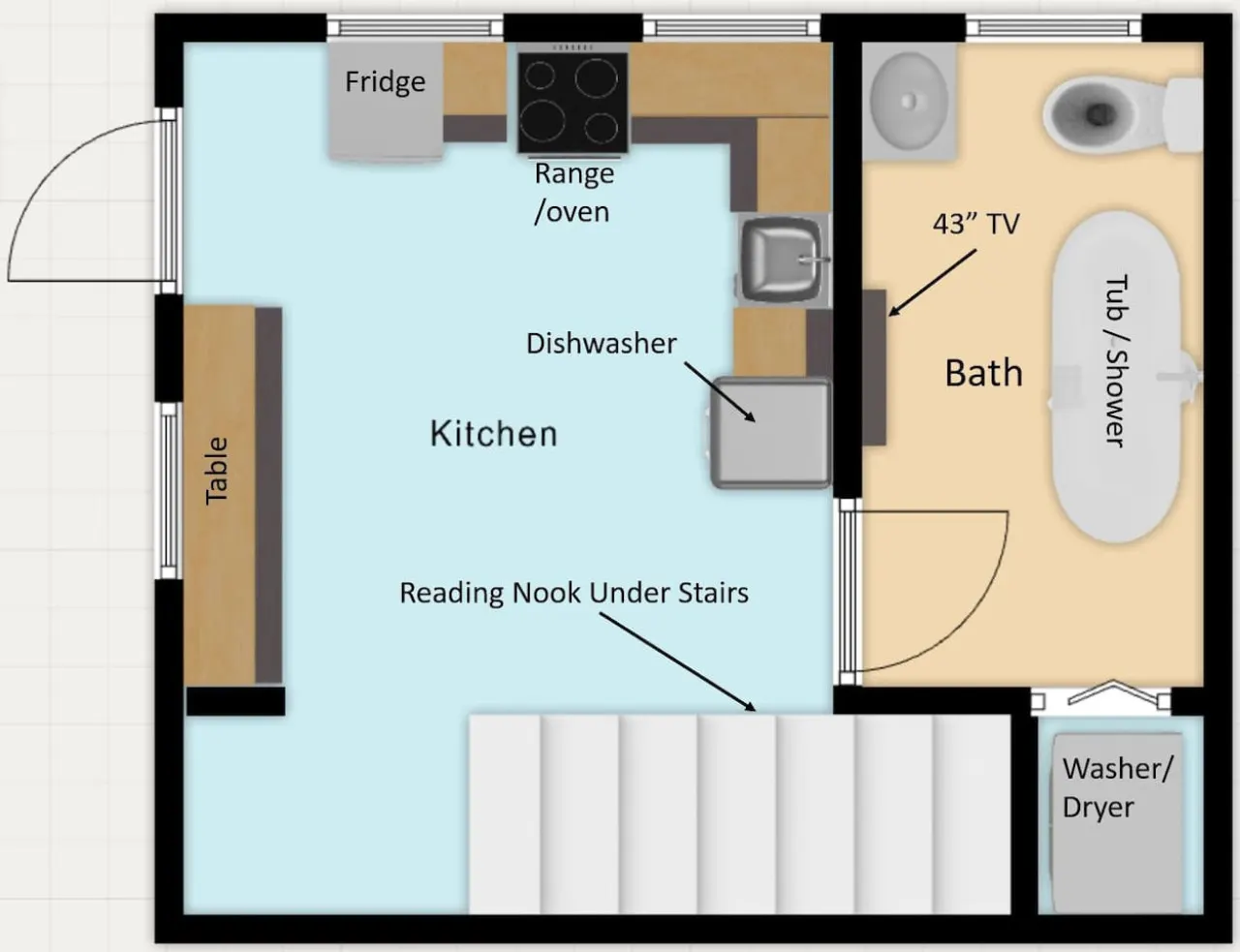 Private Cabin, Brkfst, Dbl Tub, 75"TV, Kayak, WD 7