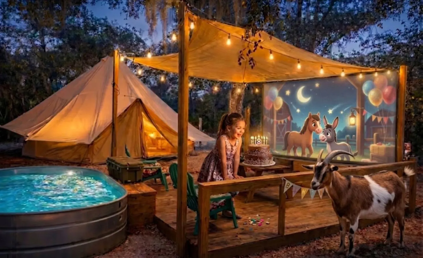 Glamping+Free Horseback Riding+Petting Farm