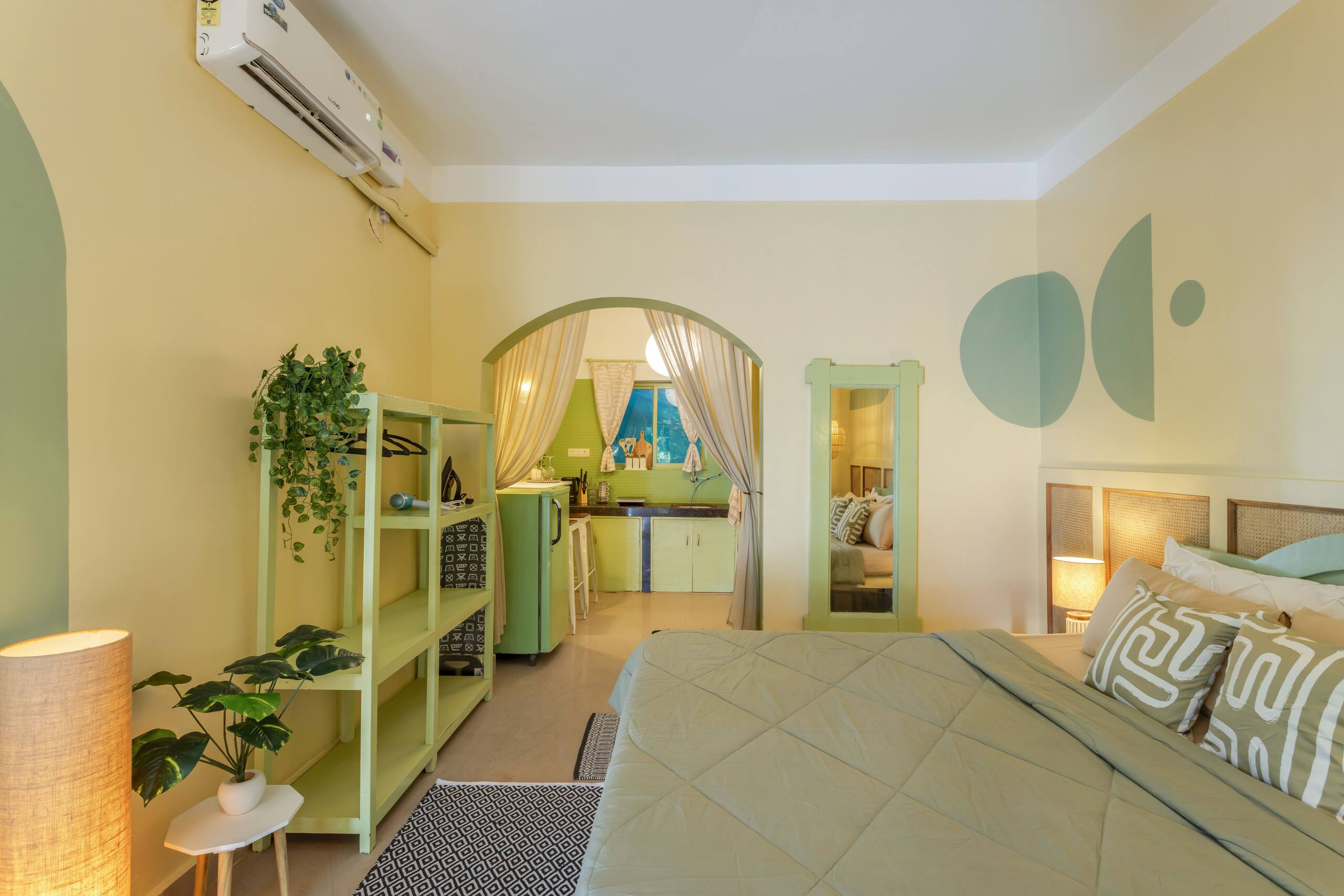 Green View 1BR with Pool 1min Walk to Morjim Beach 17