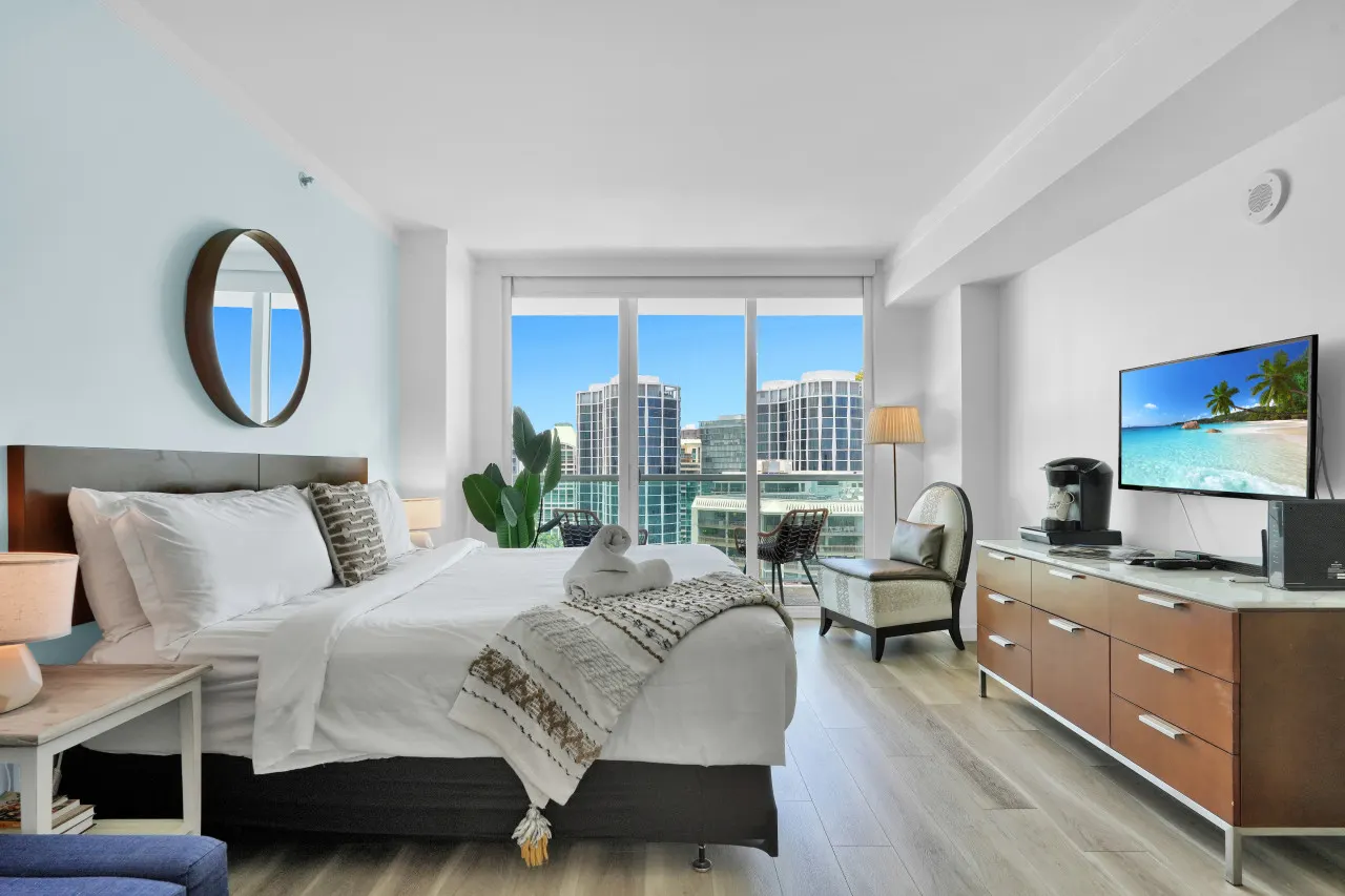 SF Beautiful Blue & Gold Studio with Ocean View 4