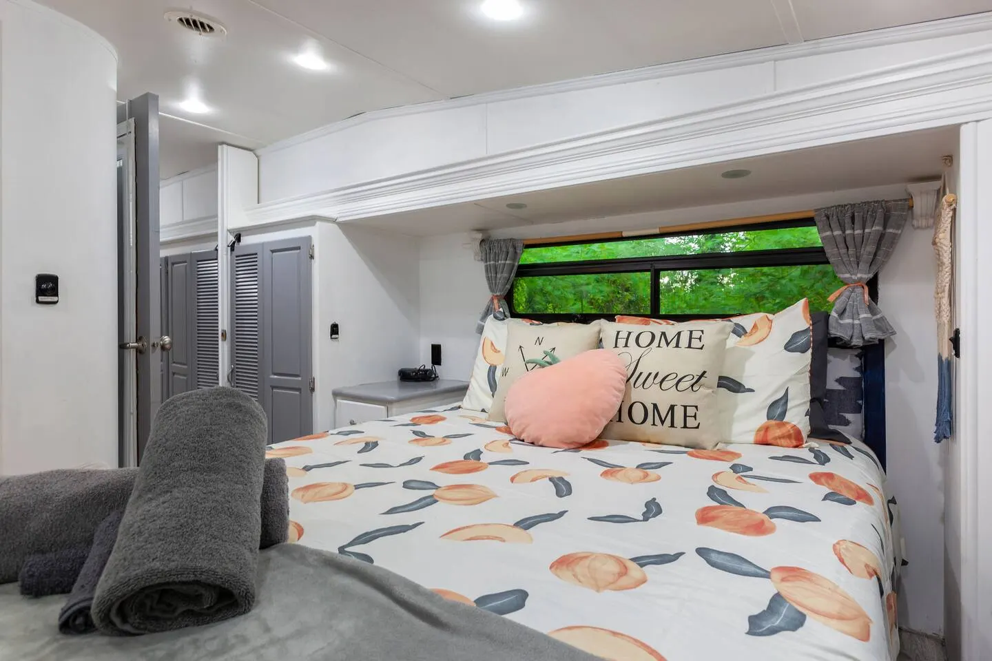 Cozy RV with Fireplace, Grill & Patio 13