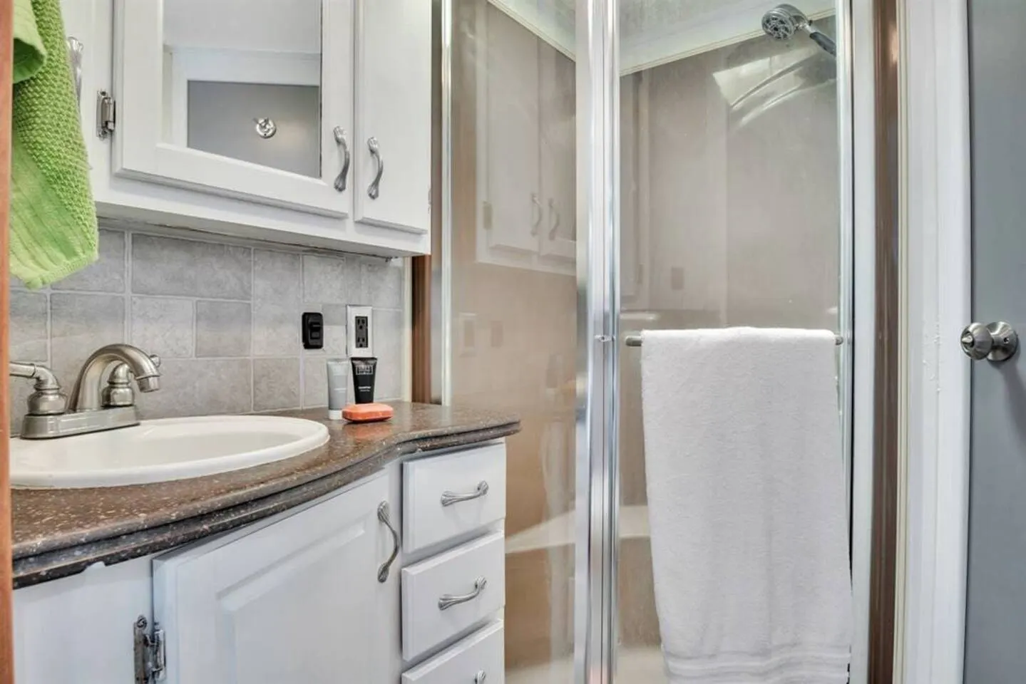Cozy RV with Fireplace, Grill & Patio 15