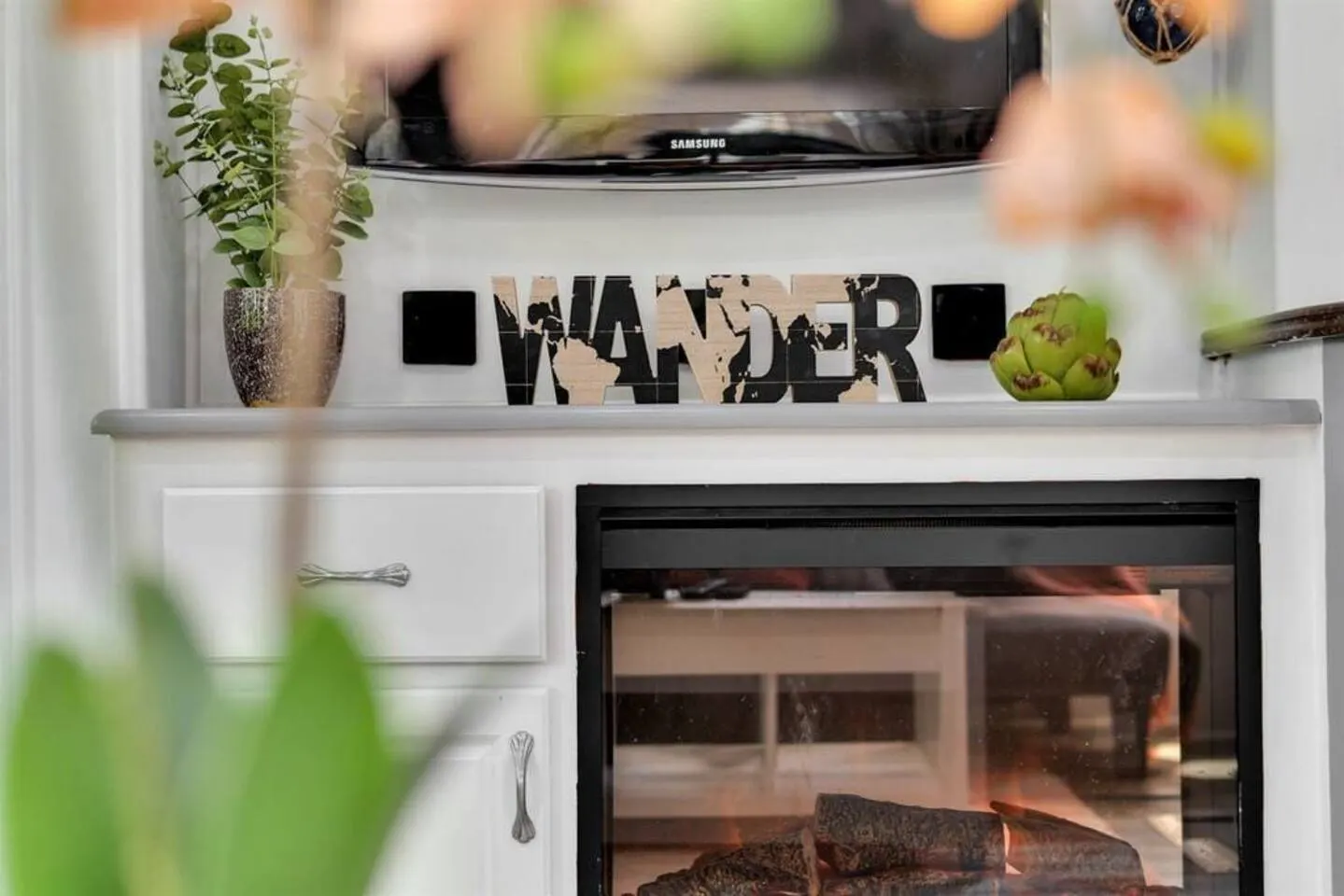 Cozy RV with Fireplace, Grill & Patio 19