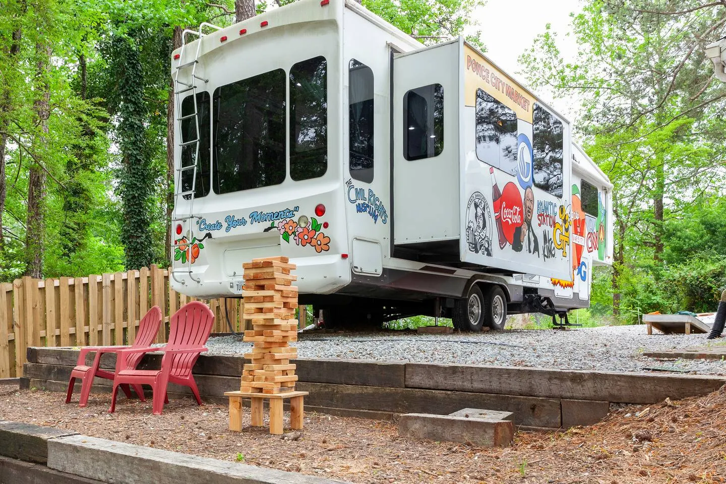 Cozy RV with Fireplace, Grill & Patio 8