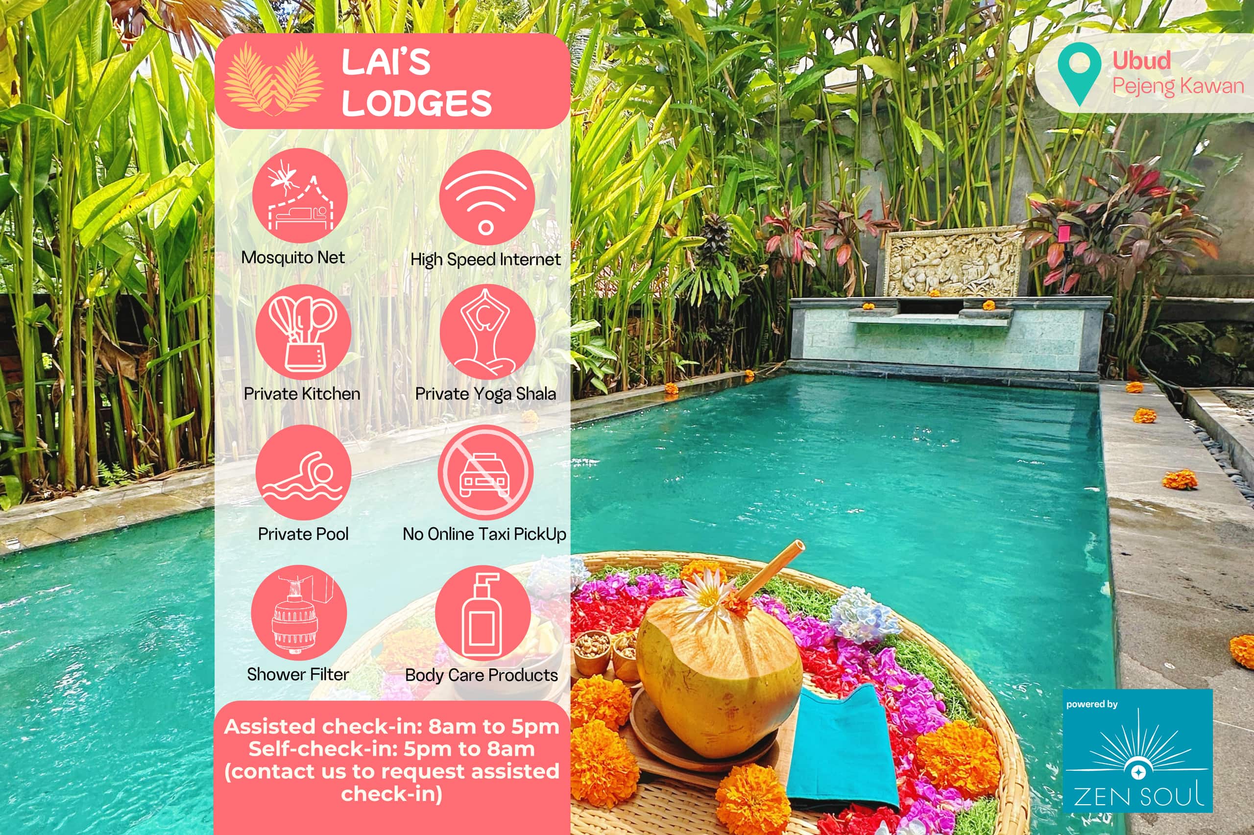 Private Jungle Suite w Pool, Yoga Shala, Kitchen