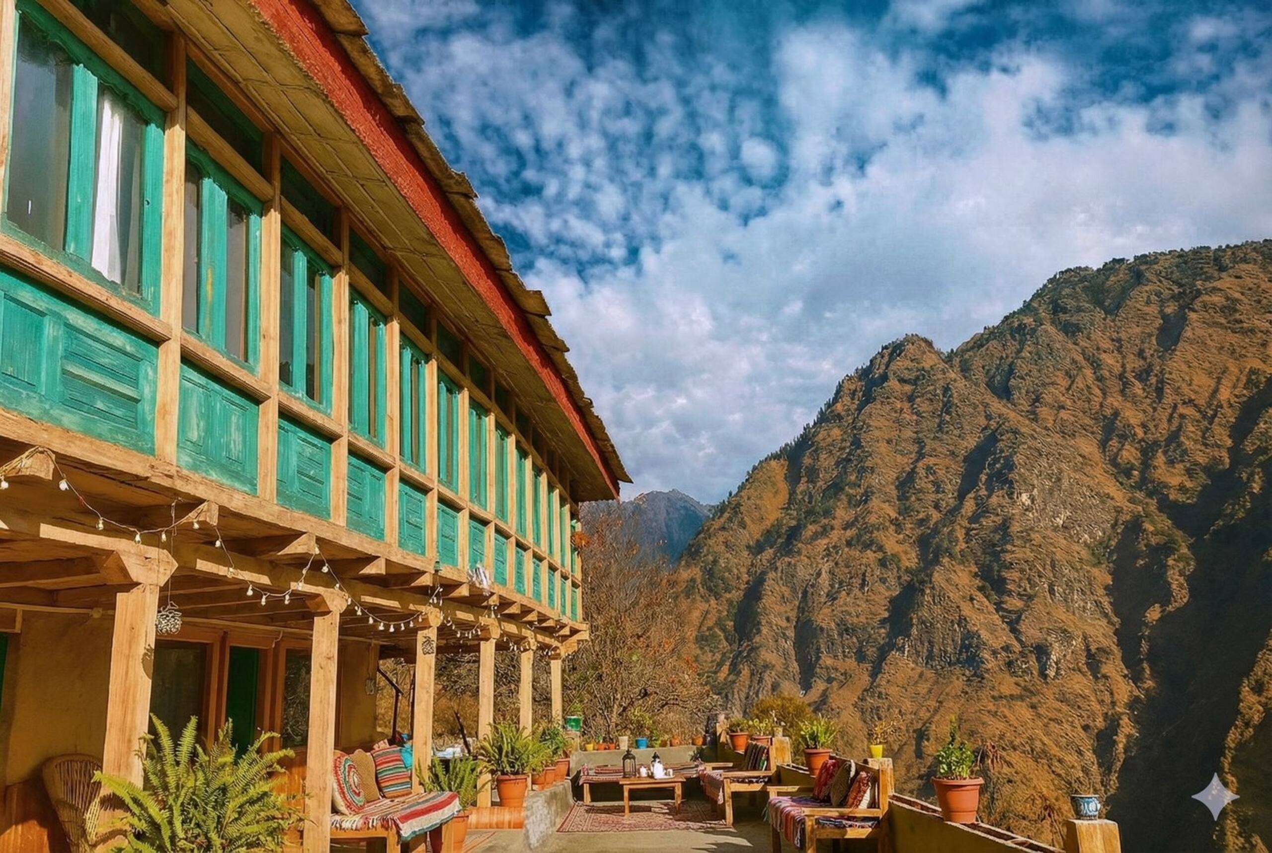 Wood Cottage, with valley view near shangarh