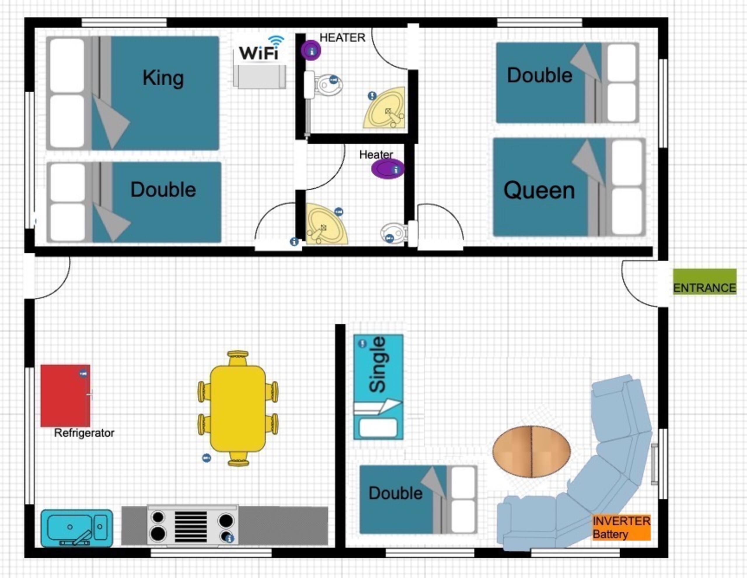 Aloha Gokarna-Entire 2BHK AC Villa home & kitchen 5