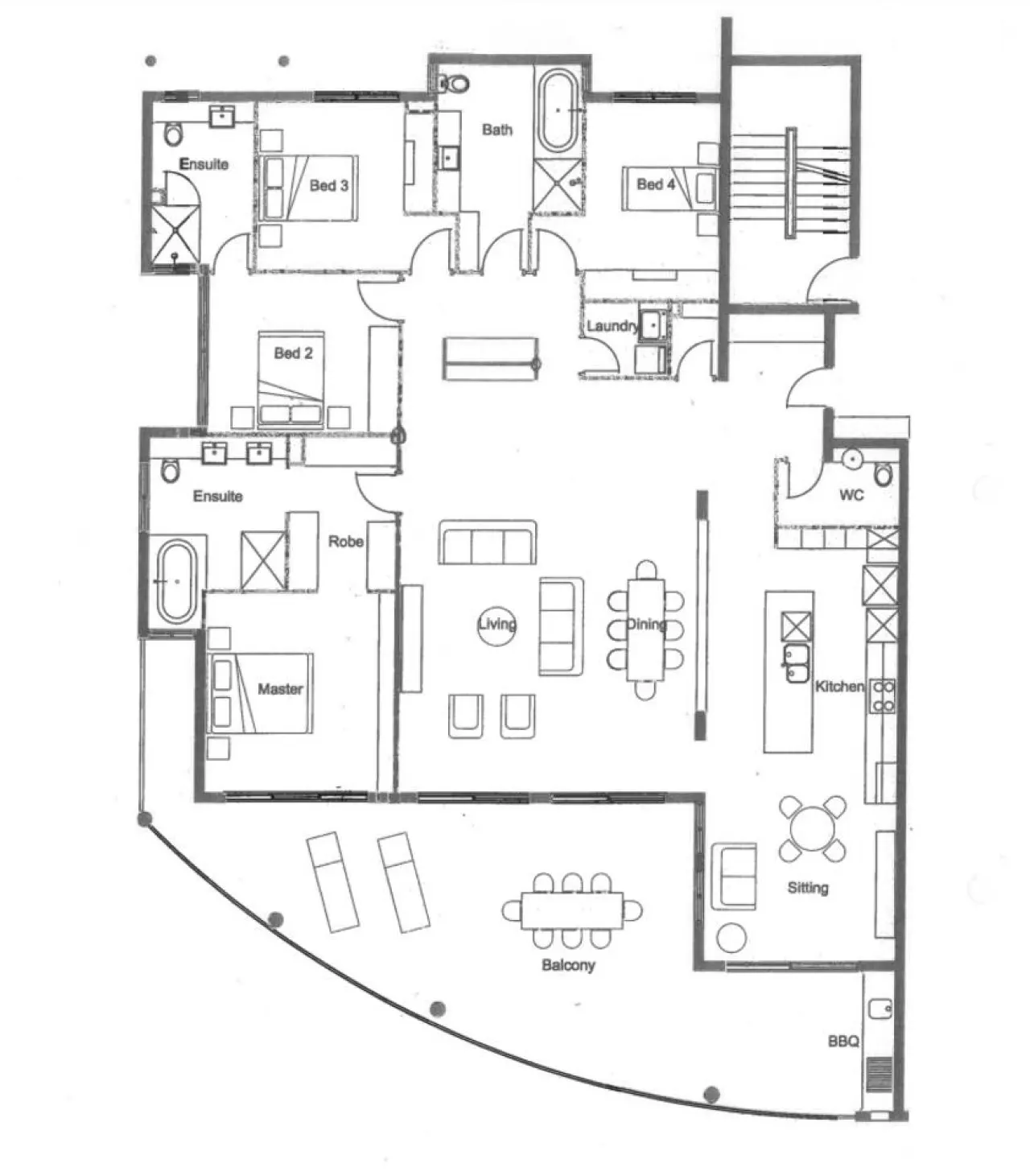 ZenLux: 4BR Waterfront Penthouse Pad 270° Panoroma 12