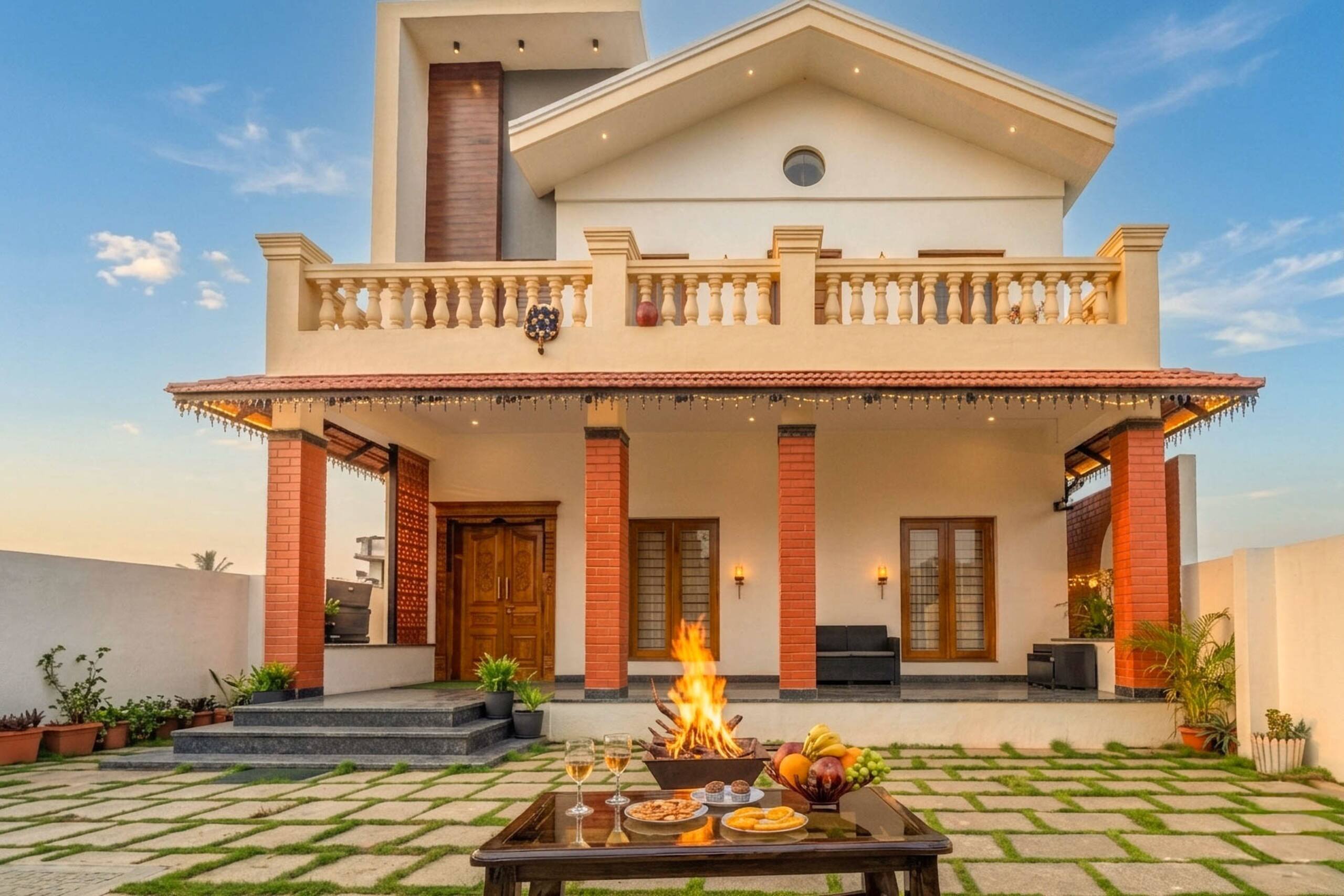 StayVista at Bean & Brick Villa w/Bonfire & Garden — foto 2
